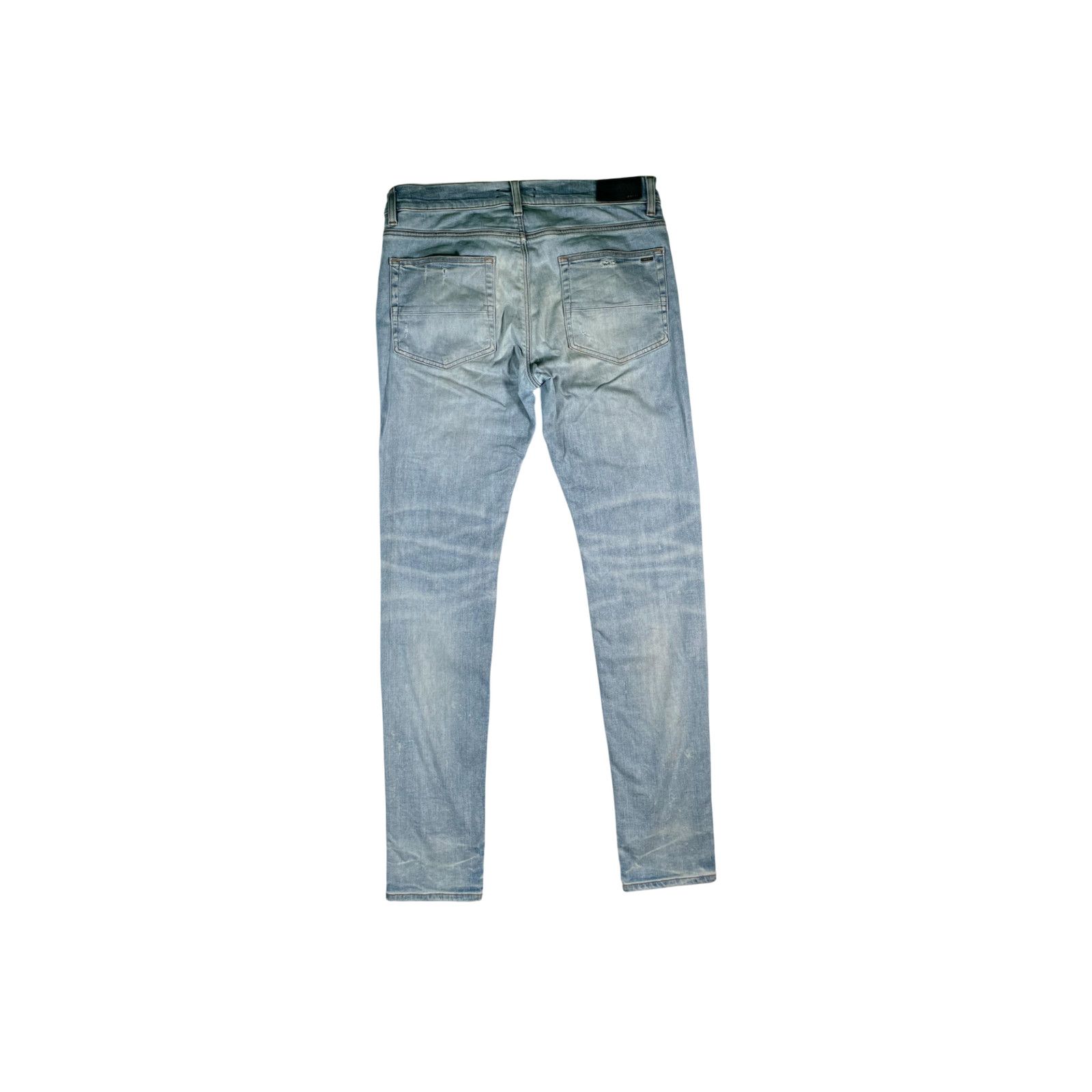 Amiri Amiri Plaid Patch MX1 Light Wash, Navy & Red Jeans Size US 34 / EU 50 - 2 Thumbnail