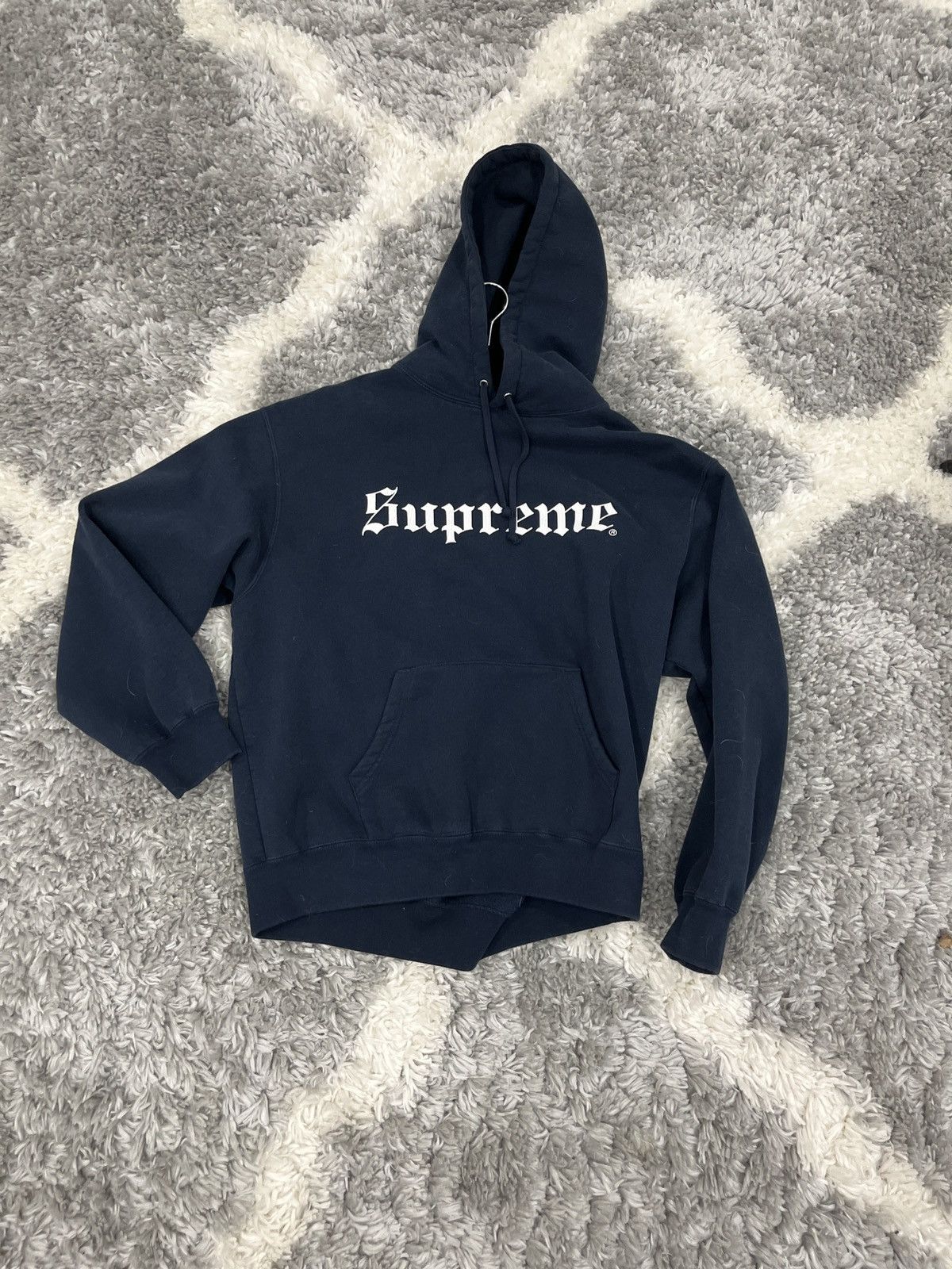 Supreme Supreme Navy Hoodie Size US M / EU 48-50 / 2 - 1 Thumbnail