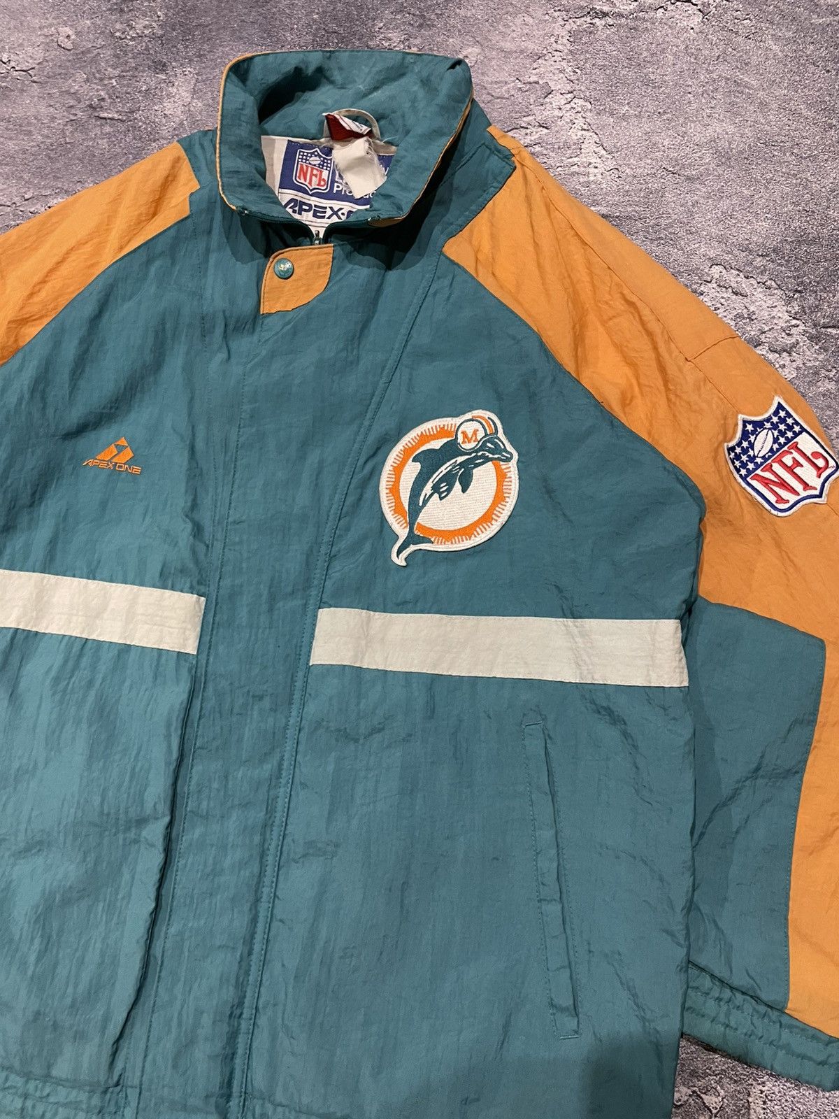 Apex One × NFL × Vintage Vintage 90s NFL Miami Dolphins Apex One Retro Jacket Rare Size US XL / EU 56 / 4 - 6 Thumbnail