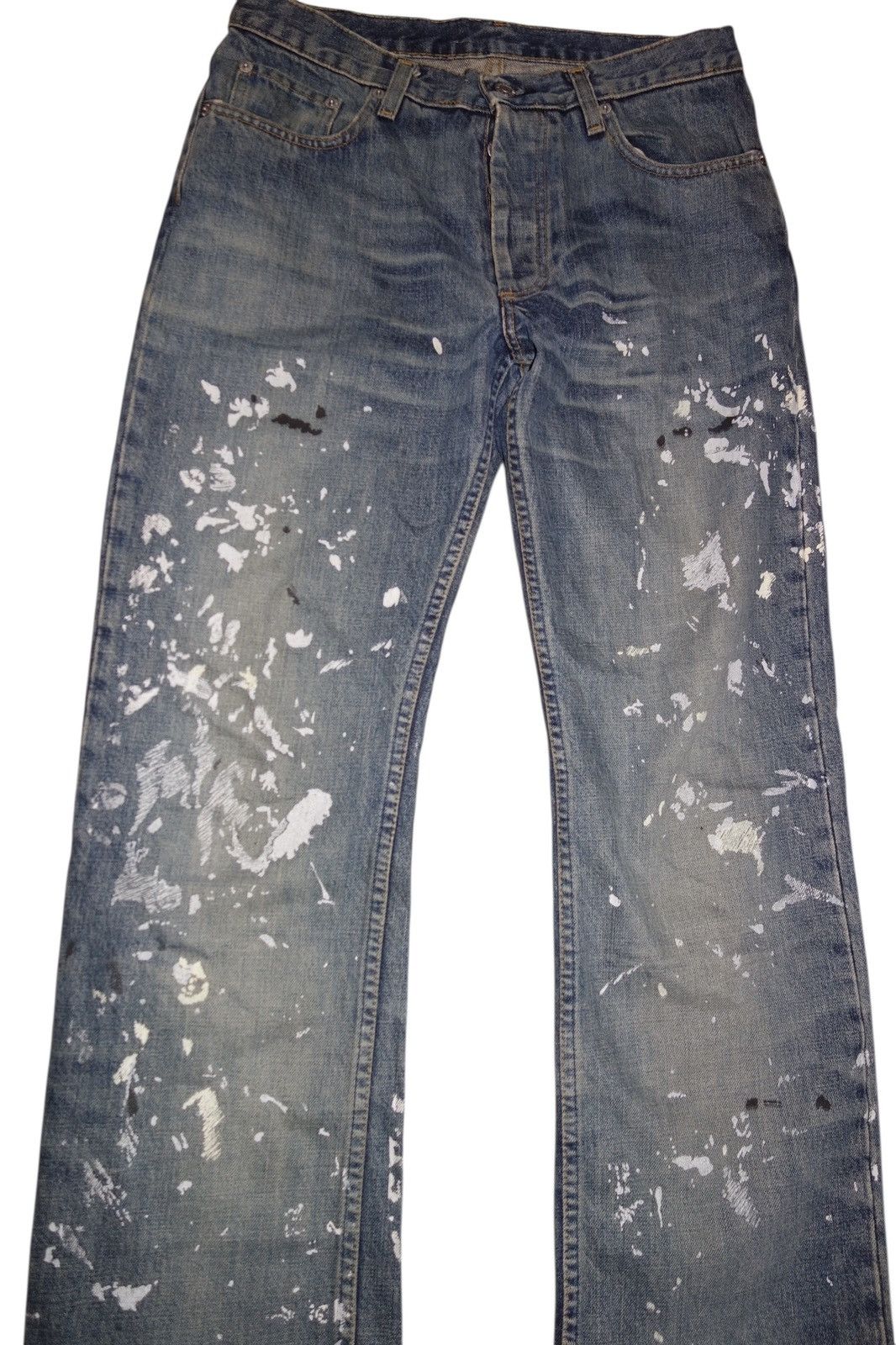 Helmut Lang Helmut Lang 1998 Painted Denim First Edition Size US 29 - 2 Thumbnail