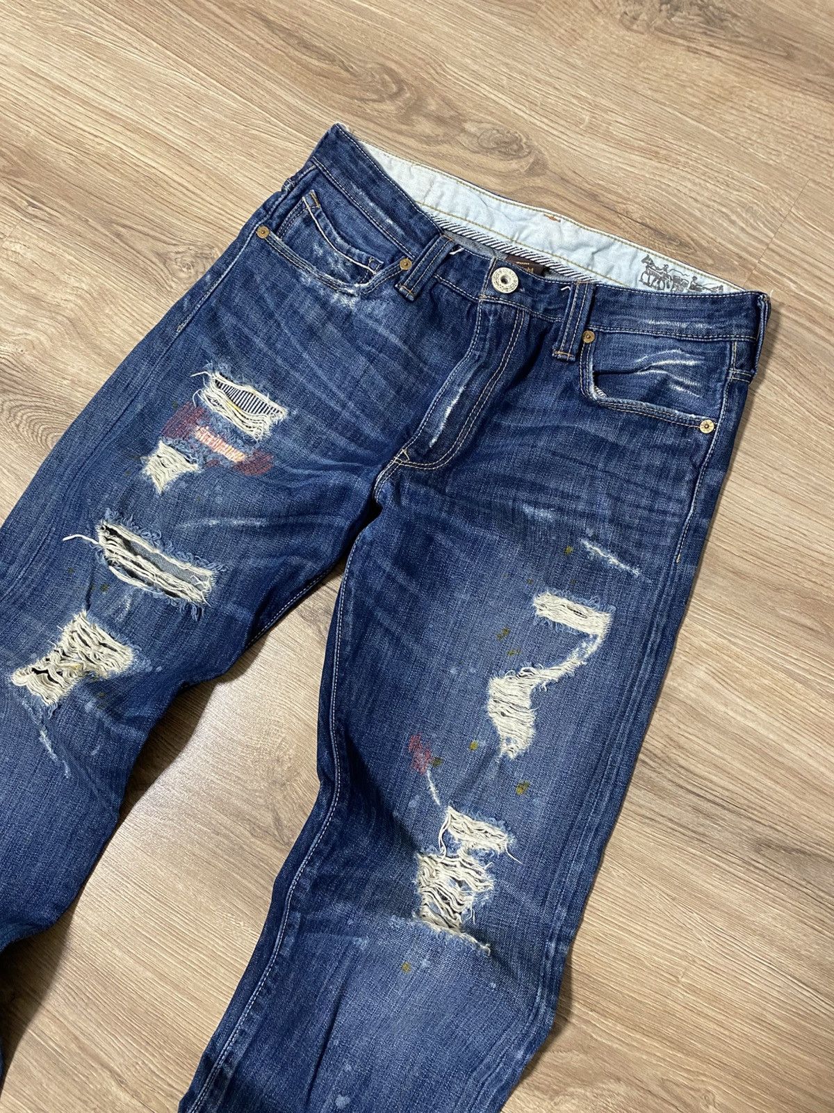 Levi's Levi’s Asian Tag 505 Slim Straight Distressed denim Jeans 34 Size US 34 / EU 50 - 2 Thumbnail