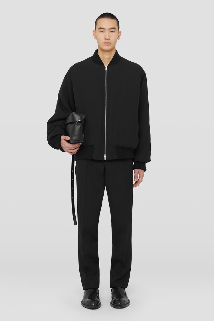 Jil Sander o1mt1gz0625 Bomber Jacket in Black Size US M / EU 48-50 / 2 - 2 Thumbnail