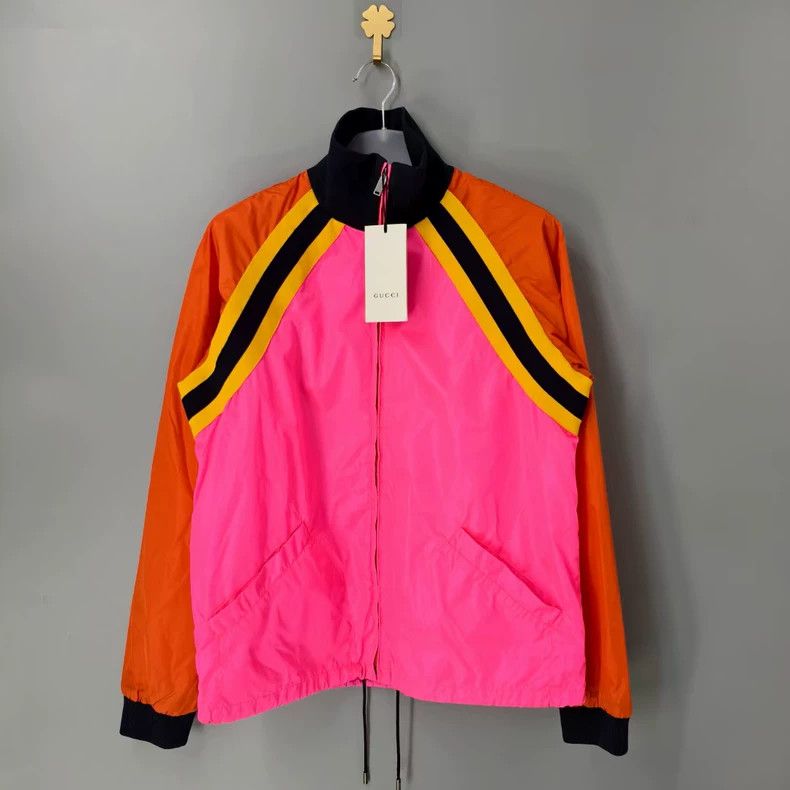 Gucci Striped Nylon Jacket Unisex-dmc
