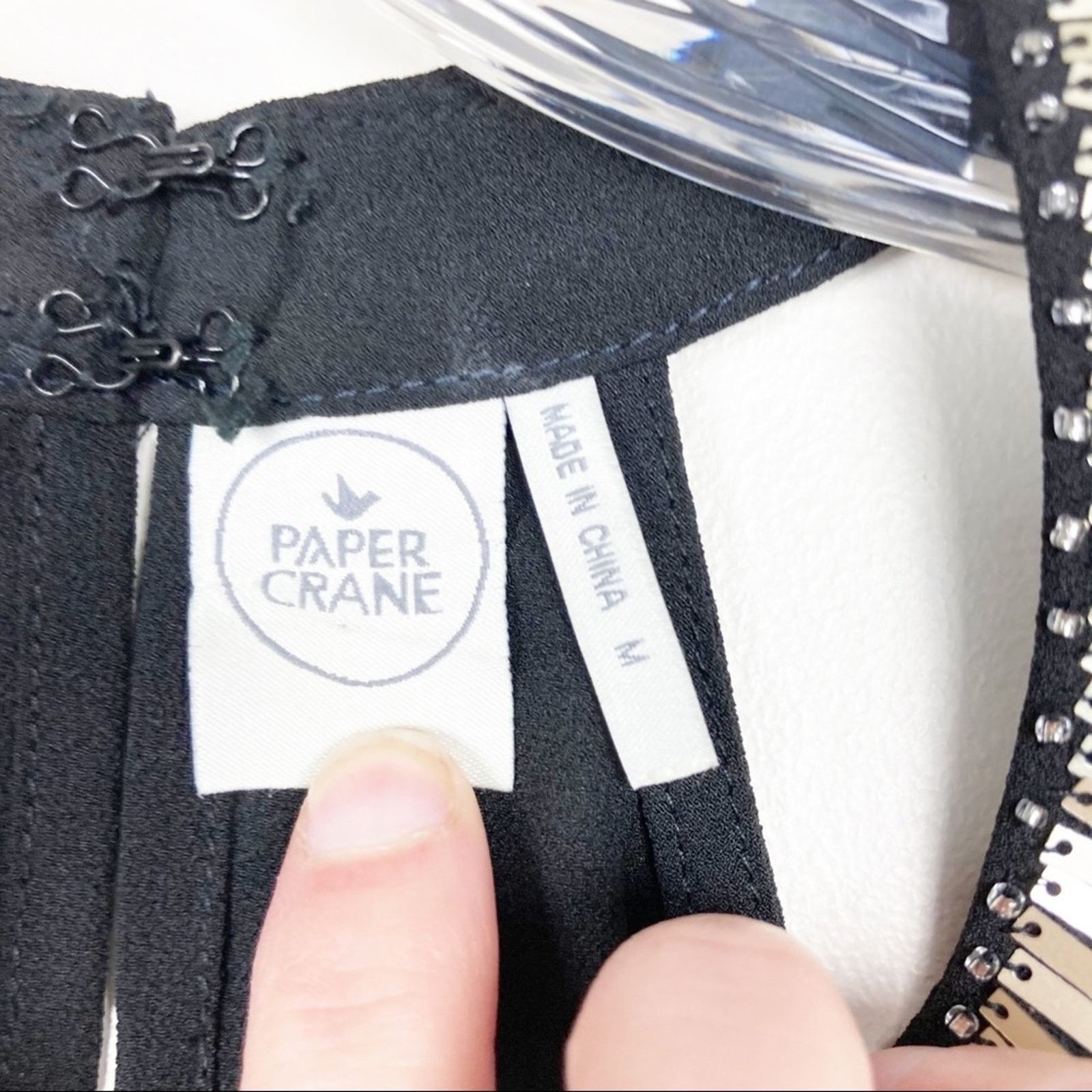 Other Paper Crane Black Sleeveless High Neck Blouse Sz M Size M / US 6-8 / IT 42-44 - 2 Thumbnail