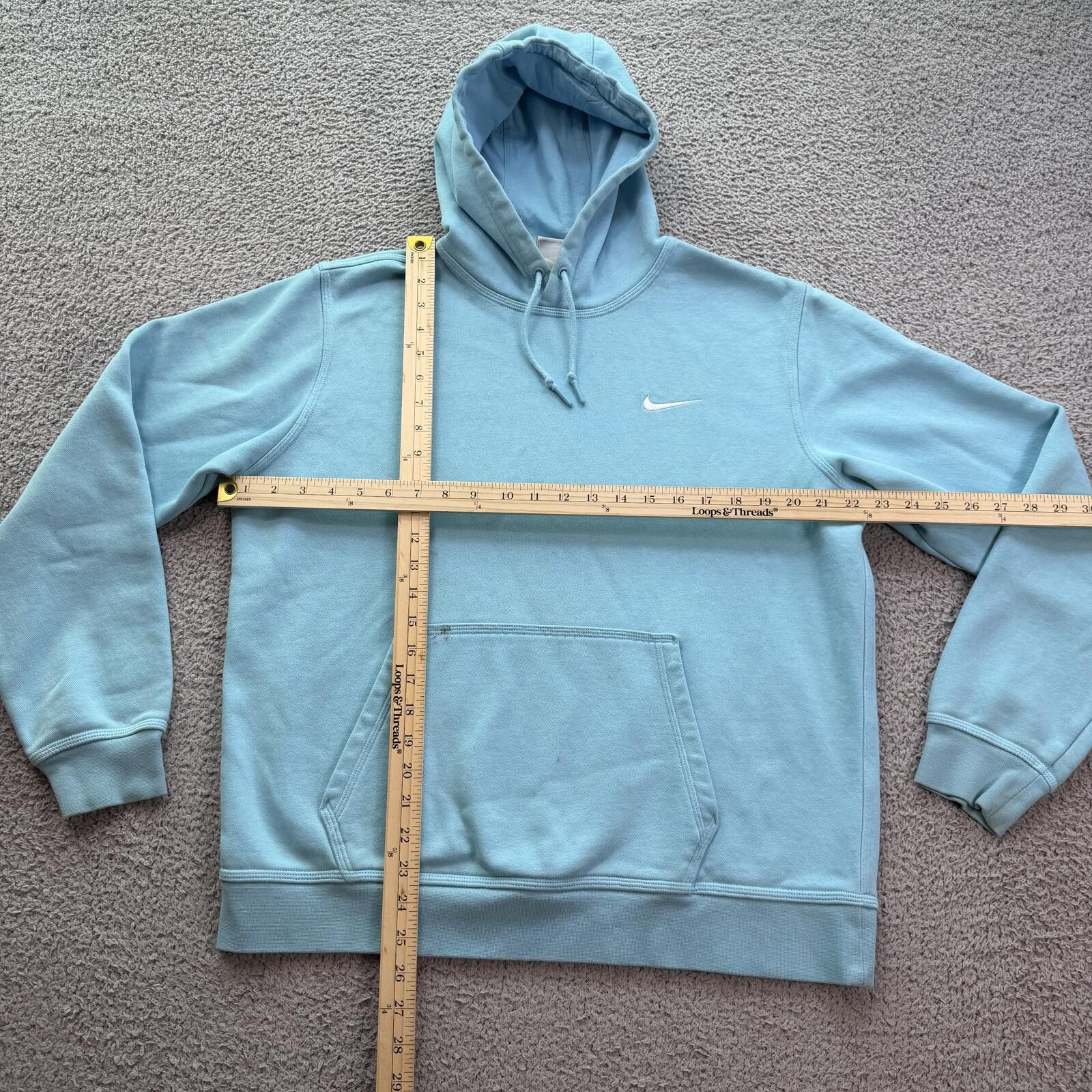 Nike Nike Mini Swoosh Hoodie Light Blue Pullover Sweatshirt L Size US L / EU 52-54 / 3 - 2 Thumbnail