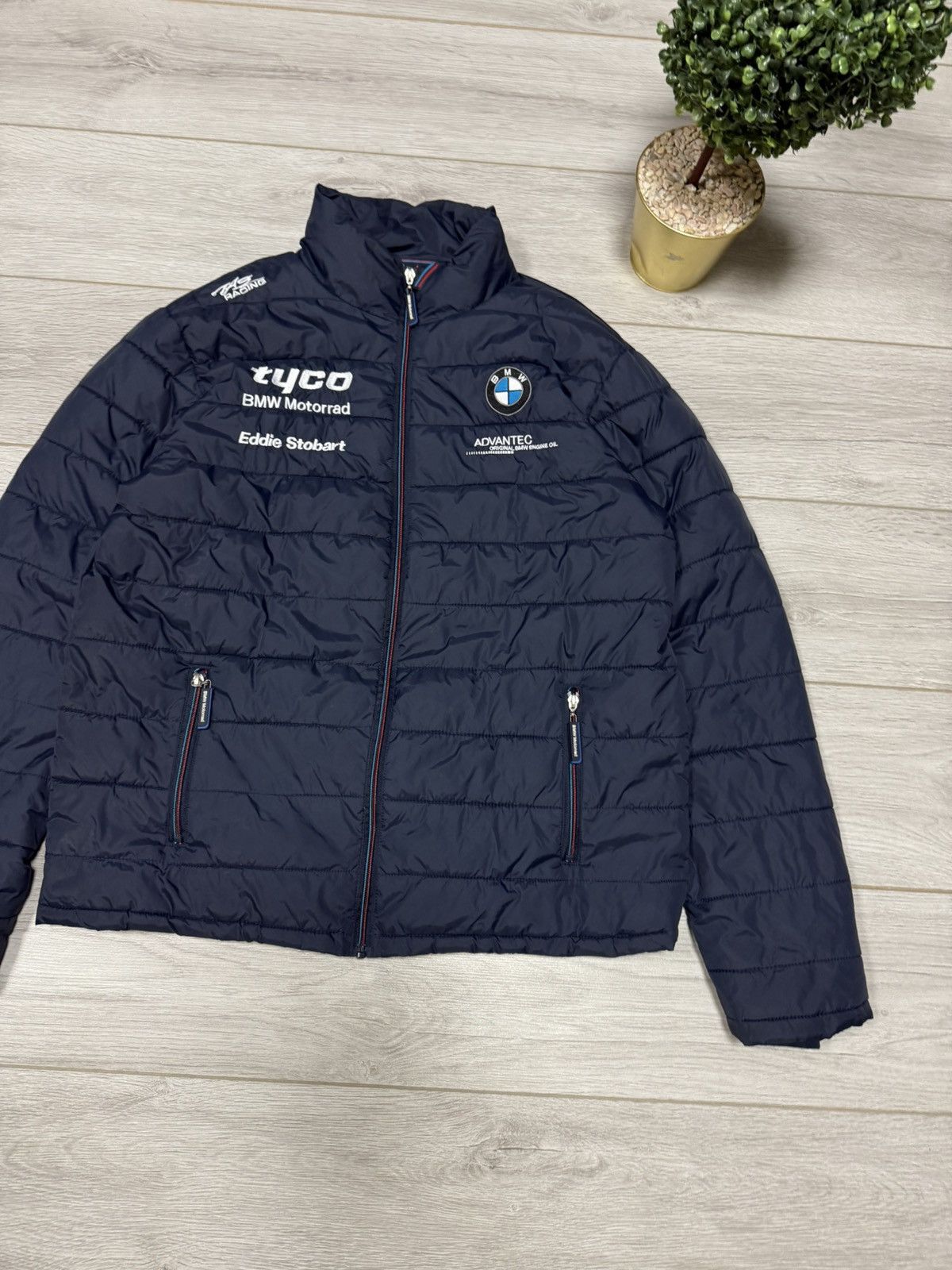 BMW Tyco BMW puffer jacket big logo Size US XL / EU 56 / 4 - 3 Thumbnail