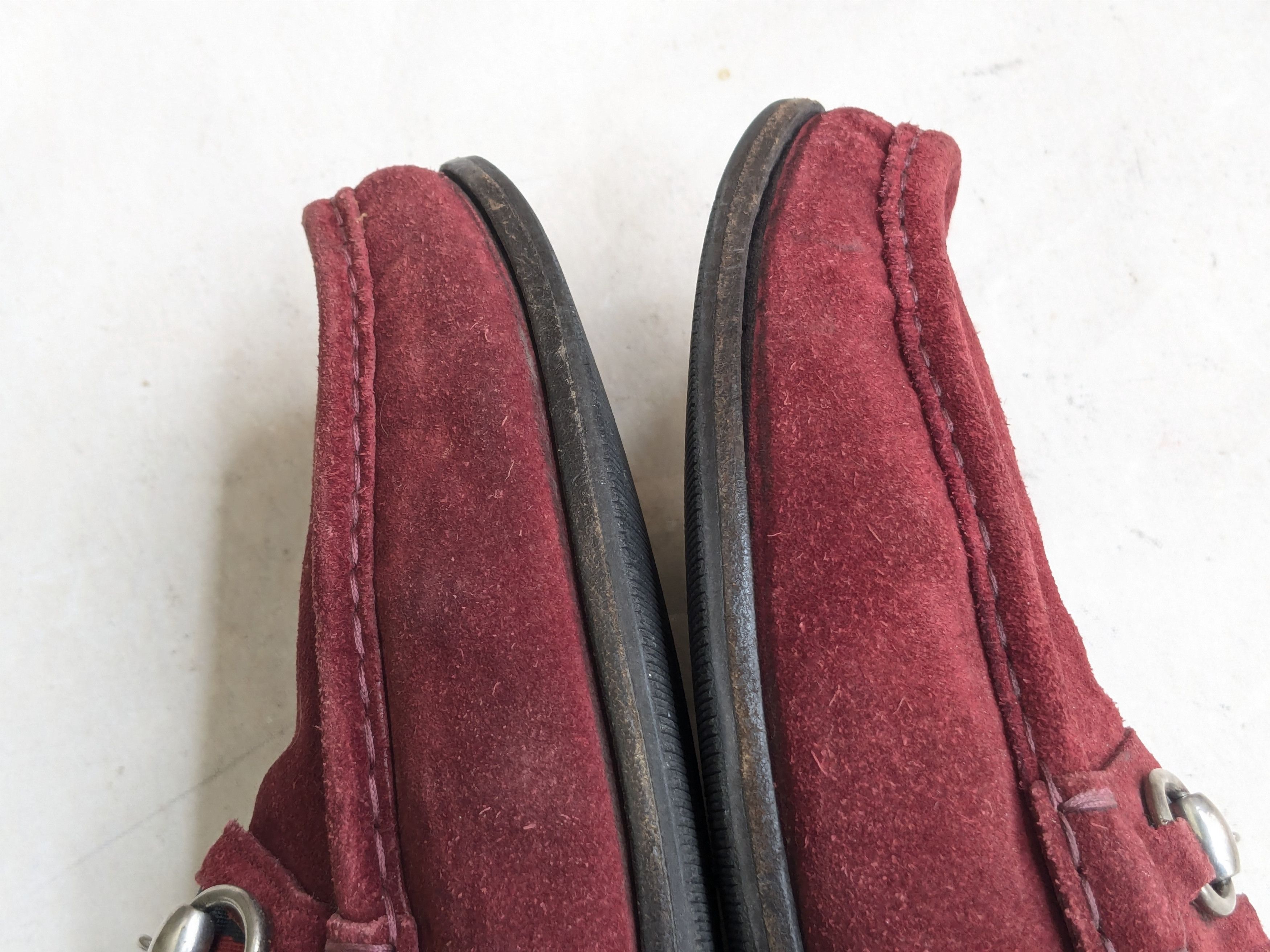 Gucci Gucci Horsebit Loafers Red 10.5 D Suede Leather Italy Slip Size US 10.5 / EU 43-44 - 7 Thumbnail