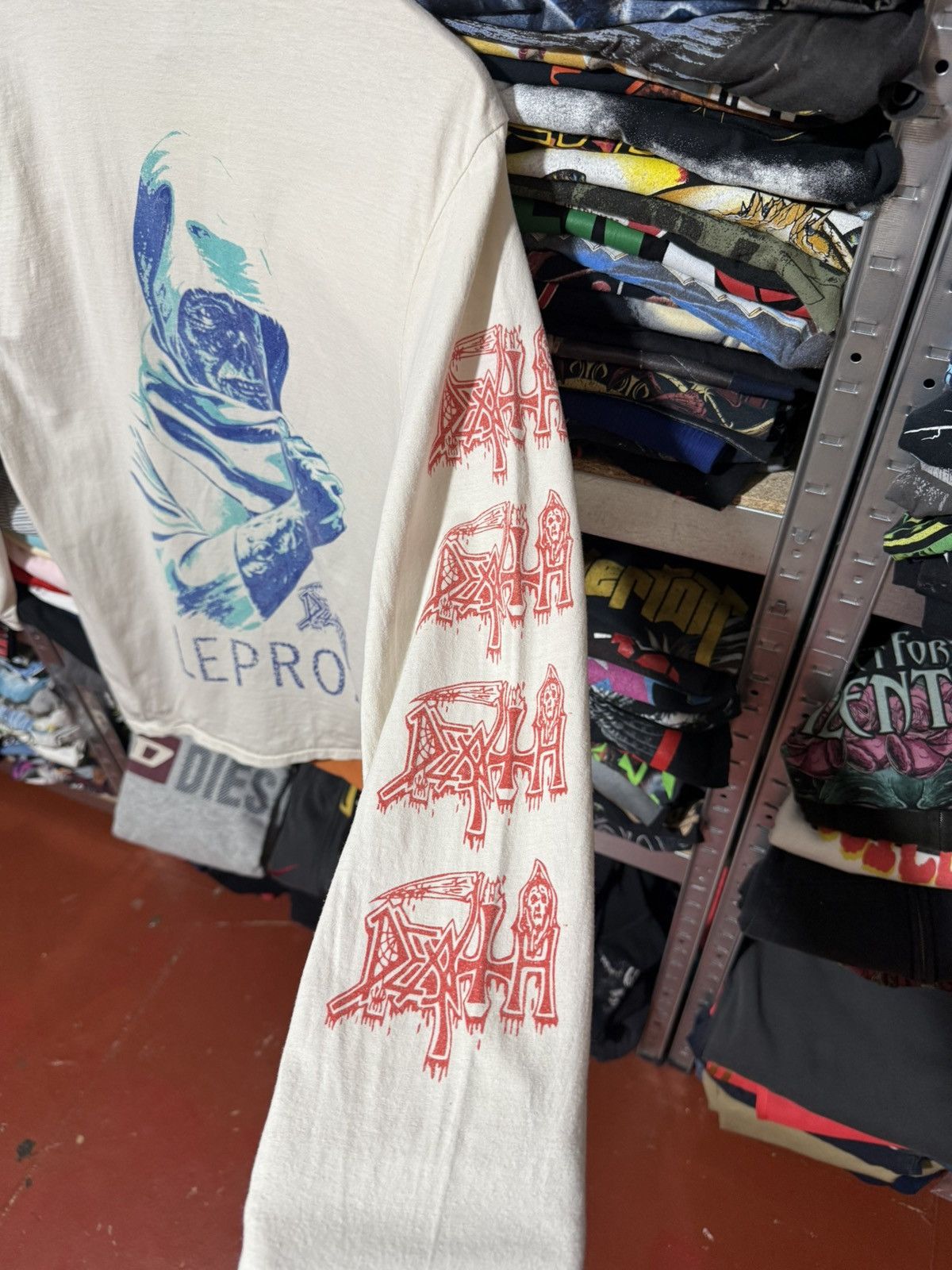 Band Tees × Vintage Vintage 2019 Death Leprosy Posterized Longsleeve T-Shirt Y2K Size US L / EU 52-54 / 3 - 8 Thumbnail