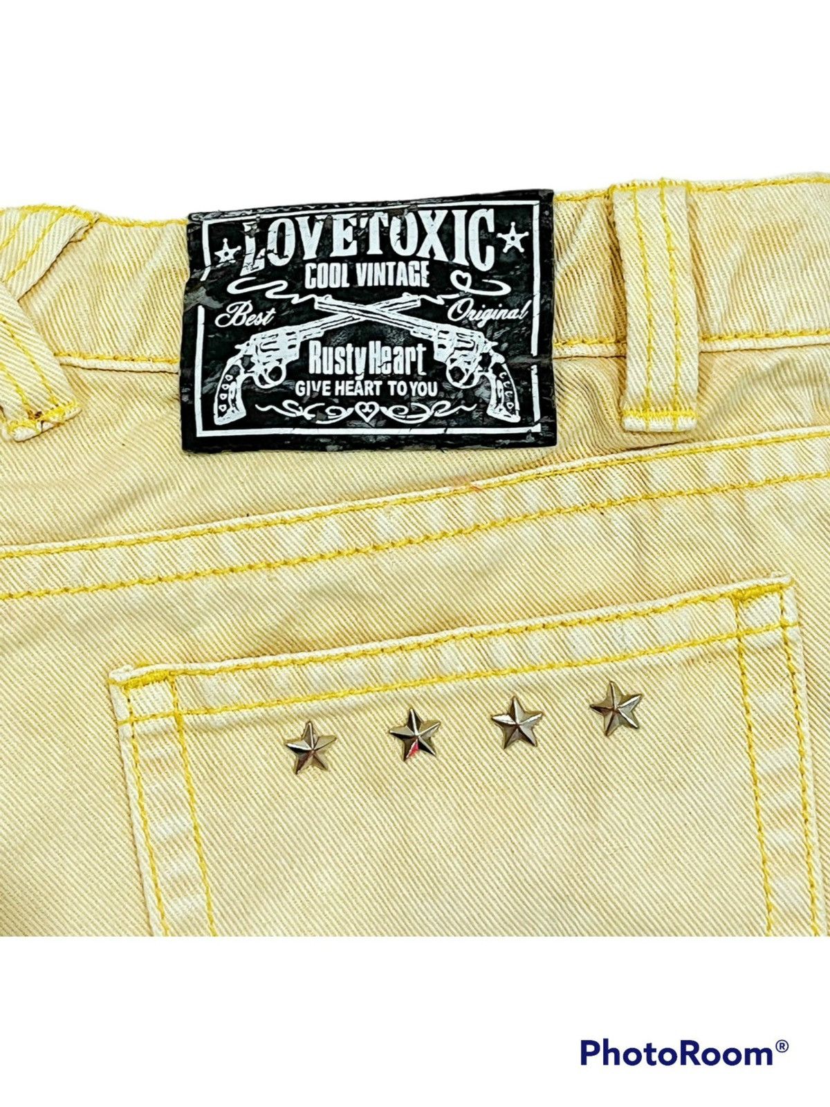 Japanese Brand Love Toxic vintage Y2K studs shorts ⭐️ Size 28" / US 6 / IT 42 - 3 Thumbnail