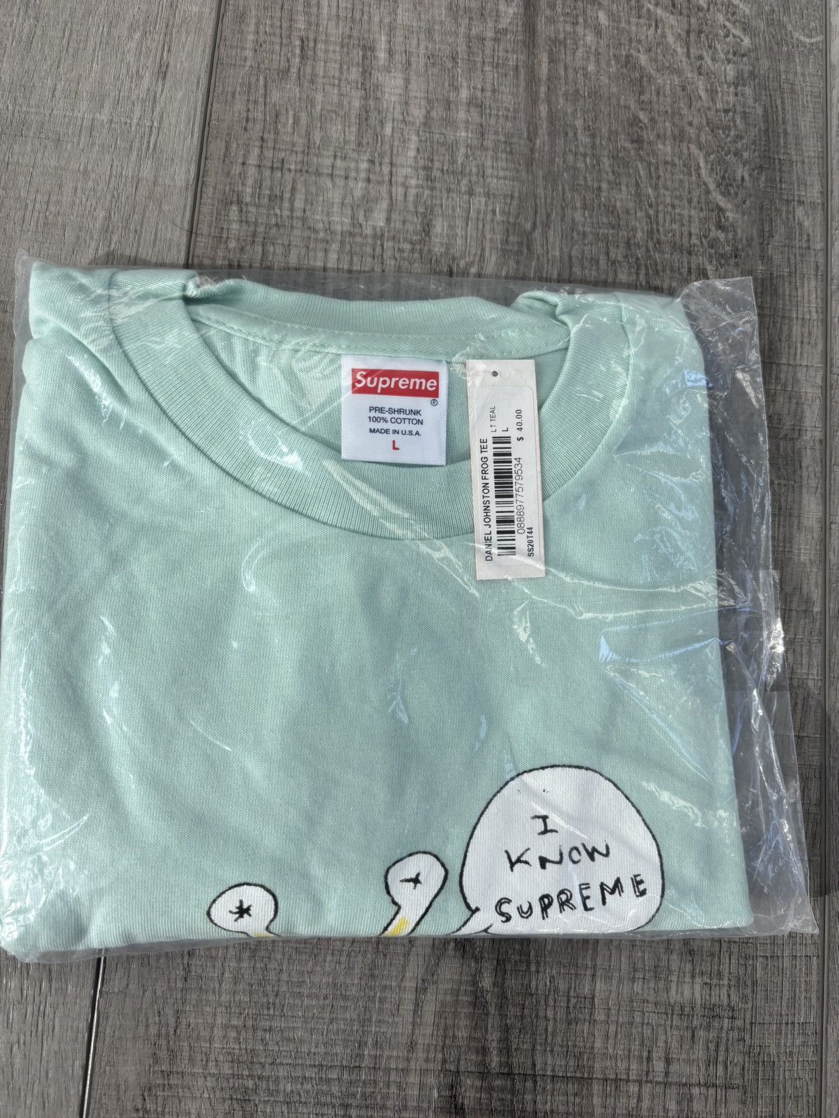 Supreme Supreme x Daniel Johnston Frog Tee Teal Large SS20 Size US L / EU 52-54 / 3 - 1 Thumbnail