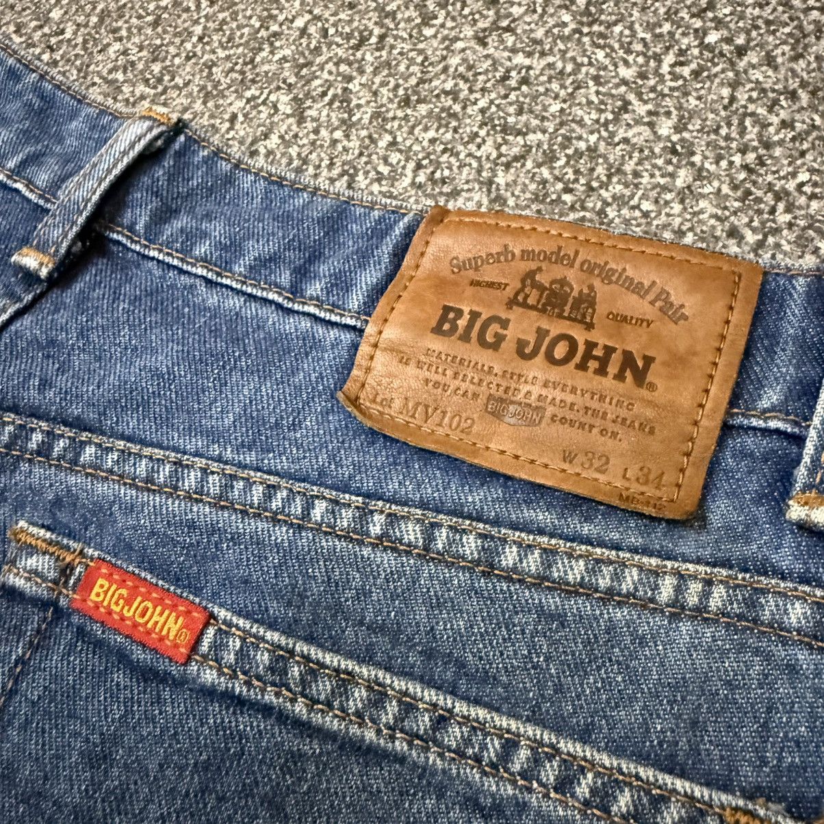 Japanese Brand 🔥🇯🇵 Vintage 90s Baggy Big John Y2K Style Denim Size US 32 / EU 48 - 8 Thumbnail