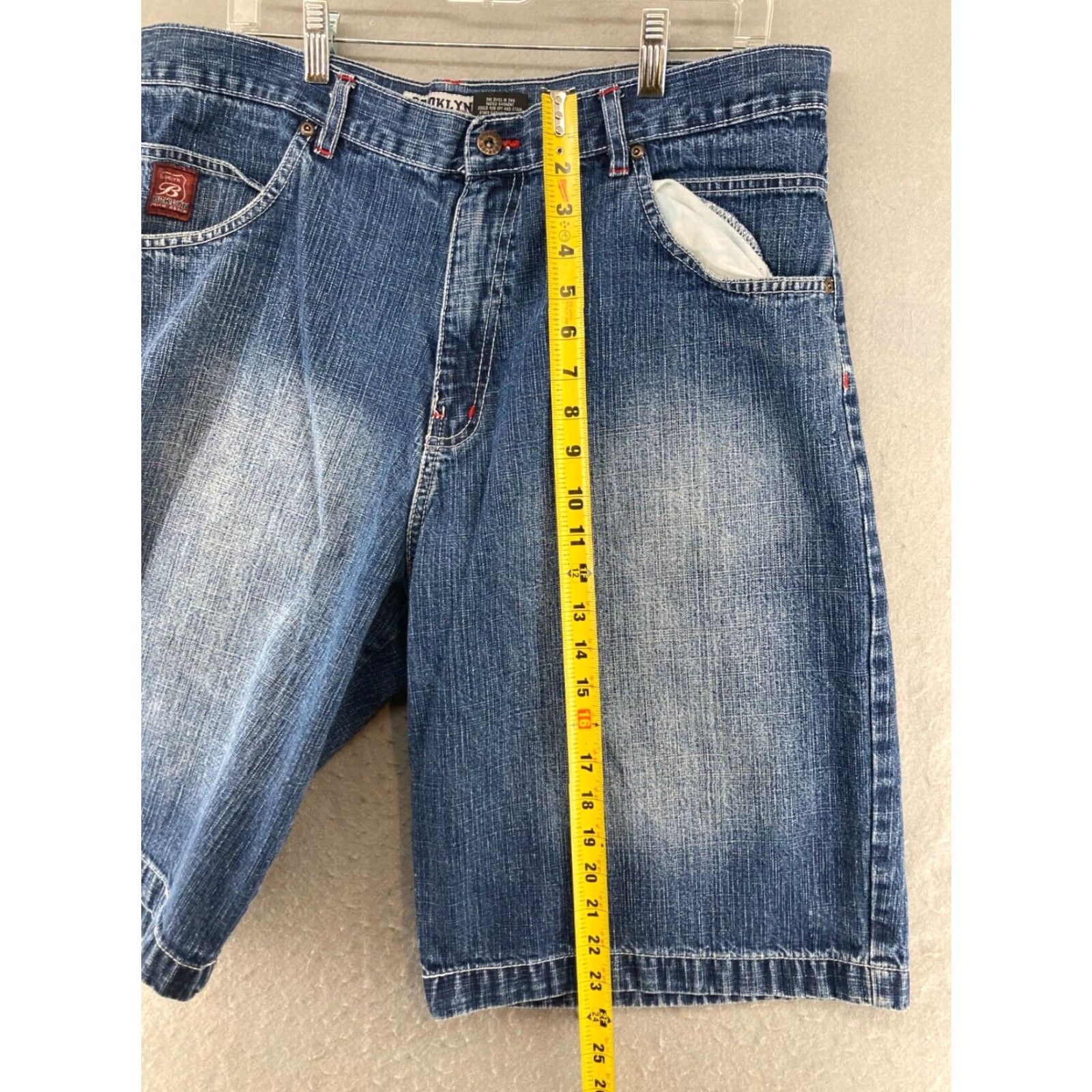 Denime VINTAGE Brooklyn Denim Shorts Mens 40 Blue 90s Relaxed Fit Chino 5-Pocket Size US 40 / EU 56 - 3 Thumbnail