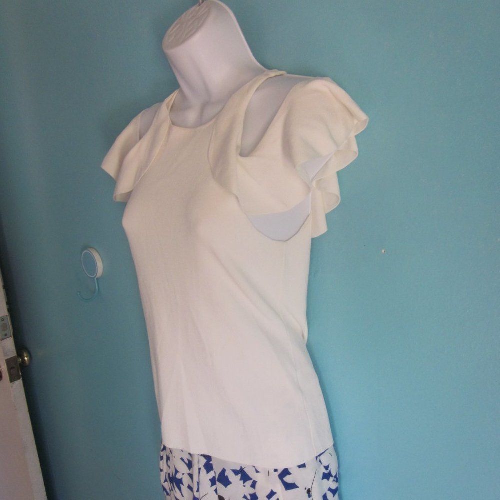 Jonathan Simkhai Jonathan Simkahi Pullover Top Ivory White Knit Size S Shoulder Details Size S / US 4 / IT 40 - 2 Thumbnail