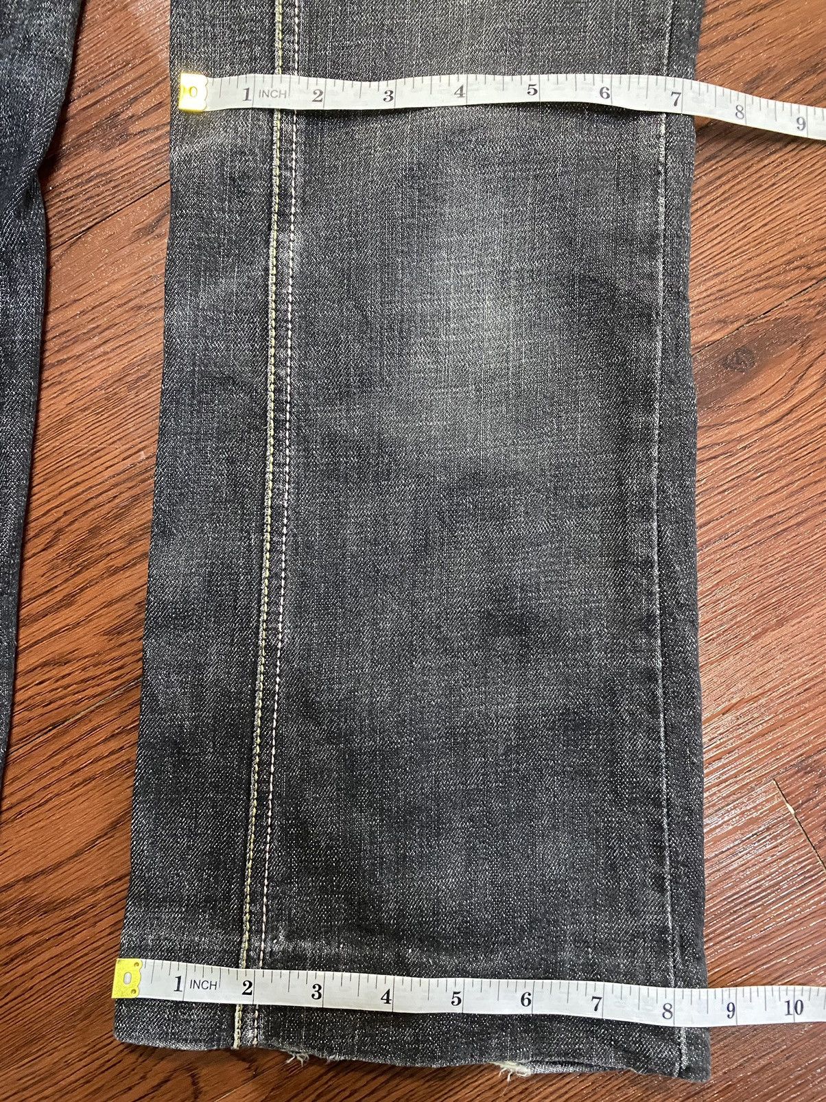 Japanese Brand Vintage Japanese Brands Blue Wash Embroidered Flare Jeans Size 28" / US 6 / IT 42 - 14 Thumbnail