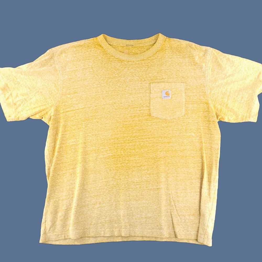 Carhartt VINTAGE Carhartt Shirt Mens XL 2XL Yellow Work Heather Pocket Tee Short Sleeve Oversize Size US XXL / EU 58 / 5 - 1 Thumbnail