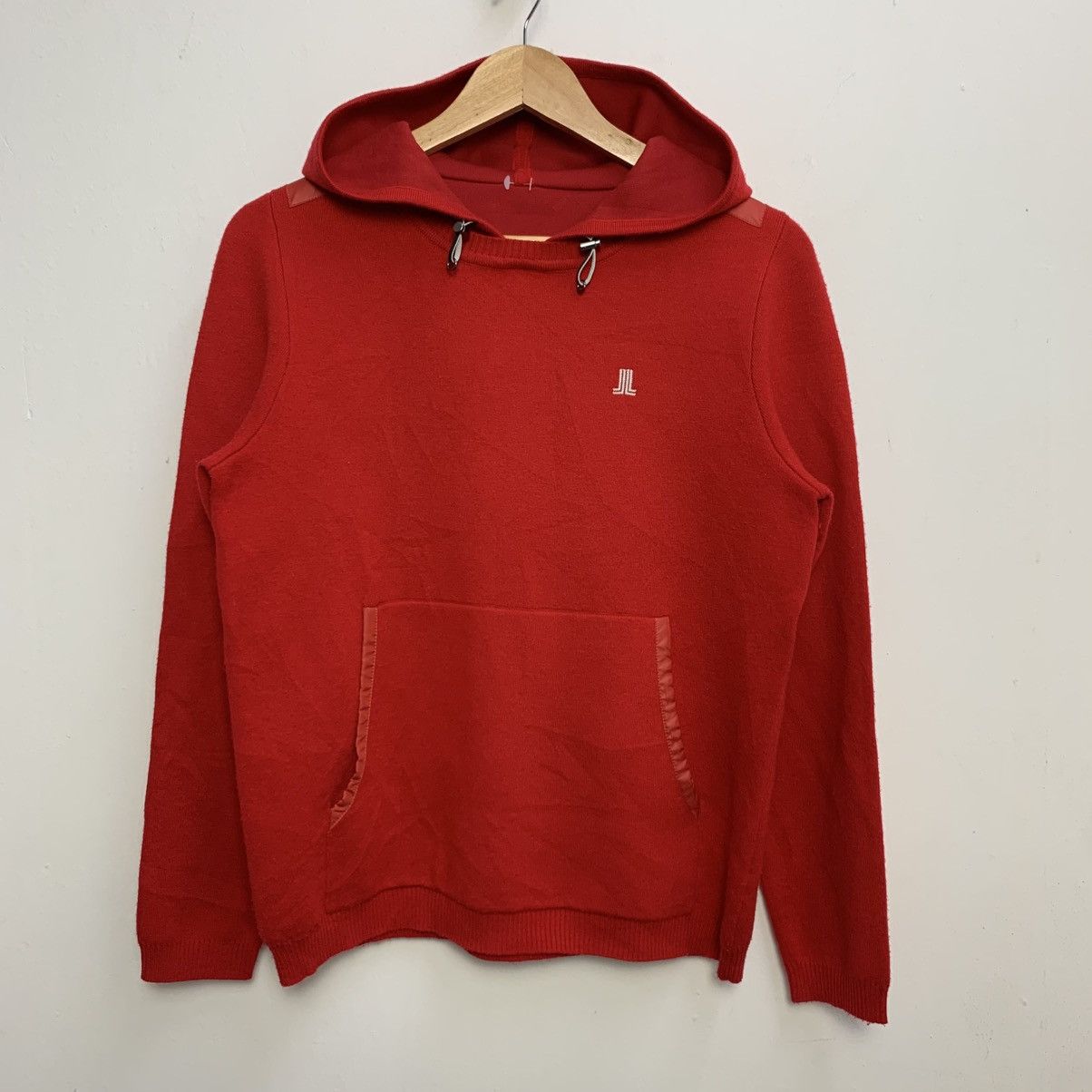 Lanvin Lanvin Sport Red Knit Hoodie w/ Nylon Paneling Size US S / EU 44-46 / 1 - 1 Thumbnail
