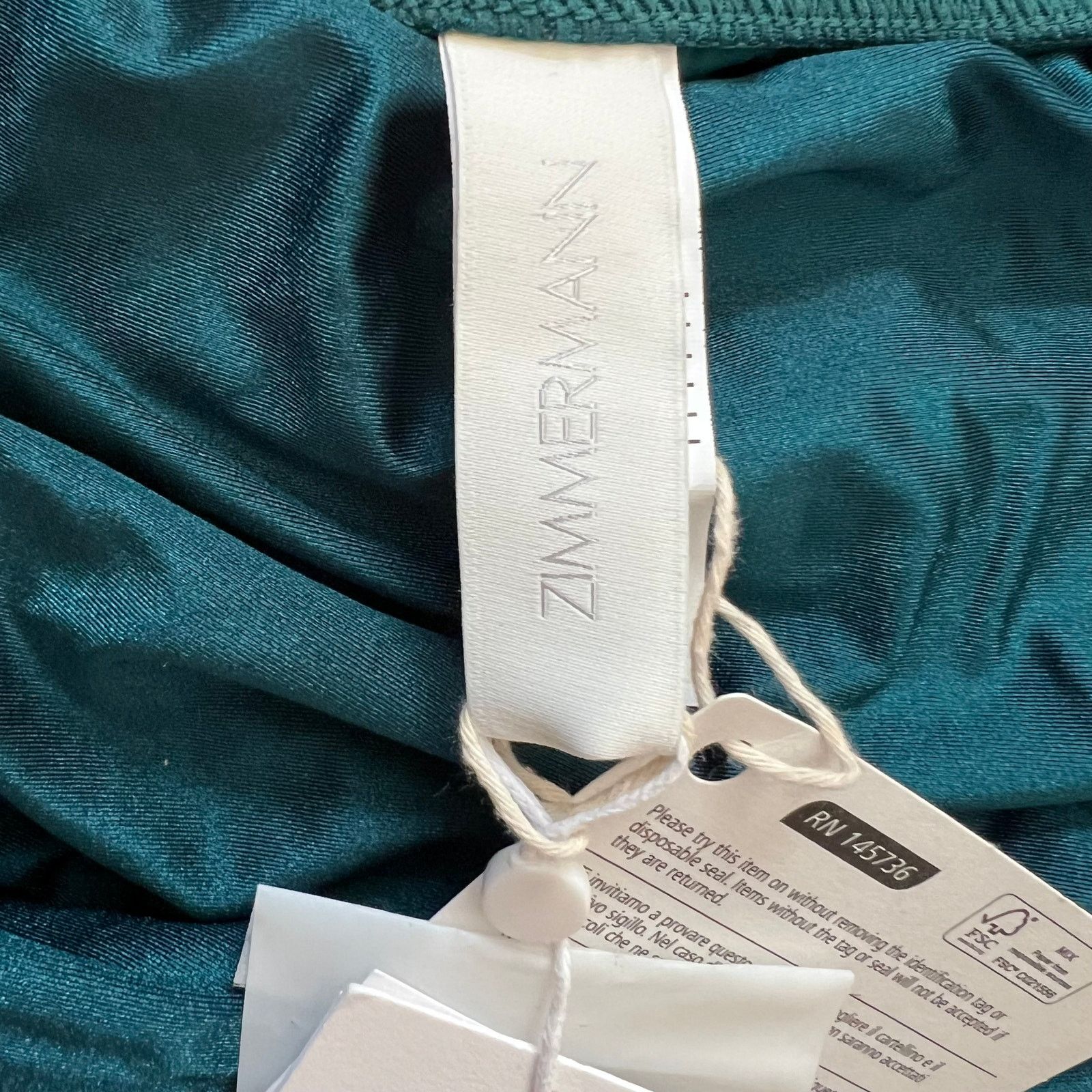 Zimmermann Zimmermann Teal Cutout Bow-Detail One Piece Swimsuit, A0/US4 Size ONE SIZE - 13 Thumbnail