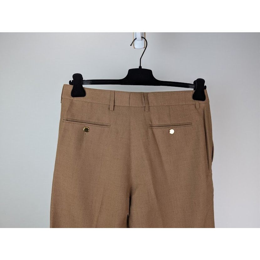 Gucci o1rshd1 Tailored Crepe Trousers Pant in Brown / Camel Size US 32 / EU 48 - 12 Thumbnail