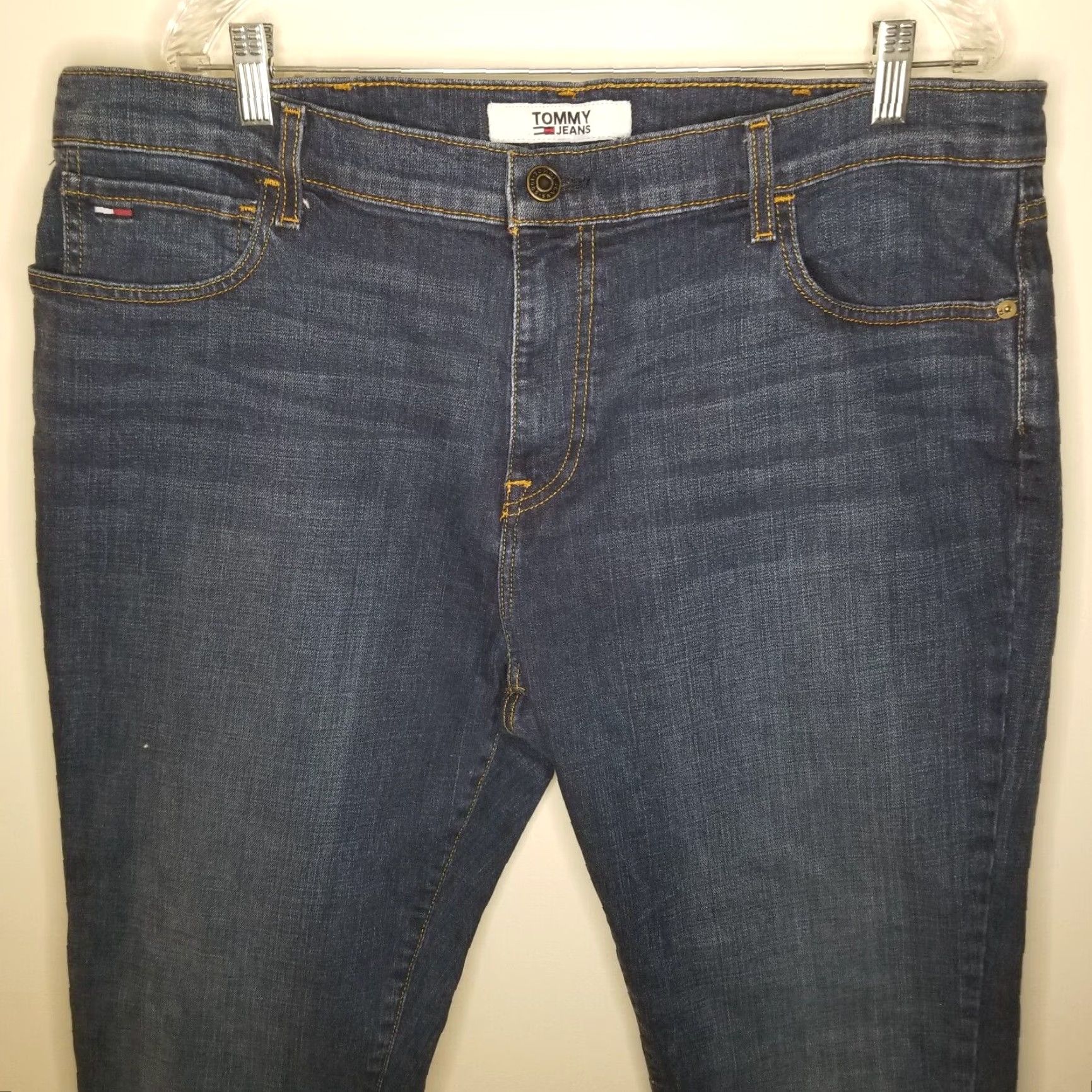Tommy Hilfiger TOMMY HILFIGER Men's Straight Jeans 40x32 Blue Regular Size US 40 / EU 56 - 2 Thumbnail
