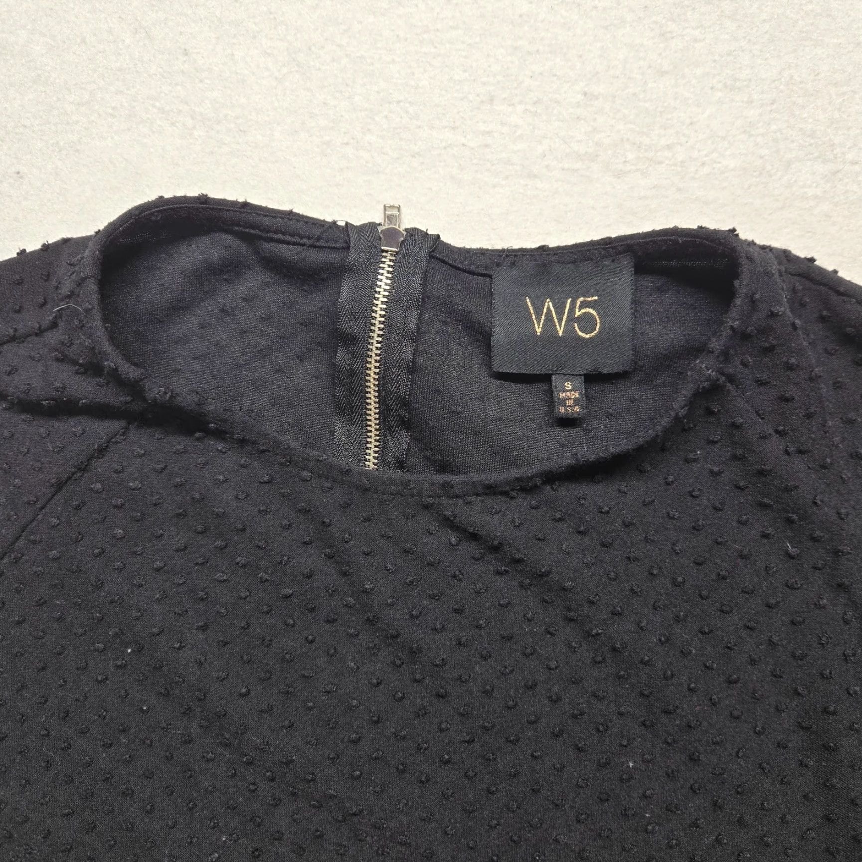 Vintage W5 Shirt Blouse Long Sleeve Solid Black Plaid USA Made Women S Small Mens? Womens Size S / US 4 / IT 40 - 2 Thumbnail