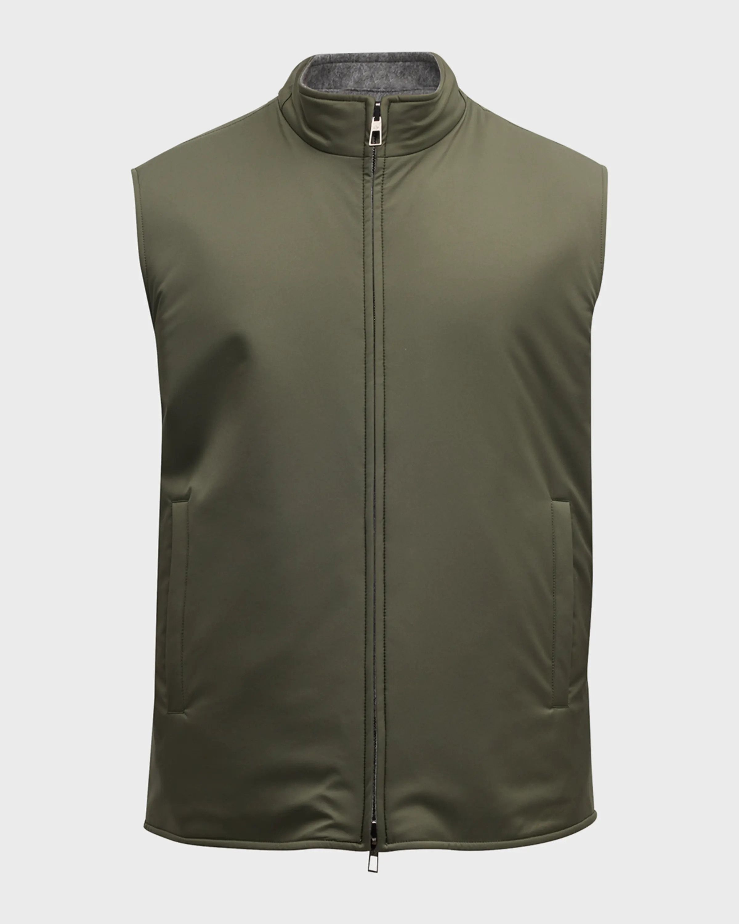 Loro Piana o1w1db10824 Reversible Marlin Vest in Olive Green Size US M / EU 48-50 / 2 - 1 Thumbnail