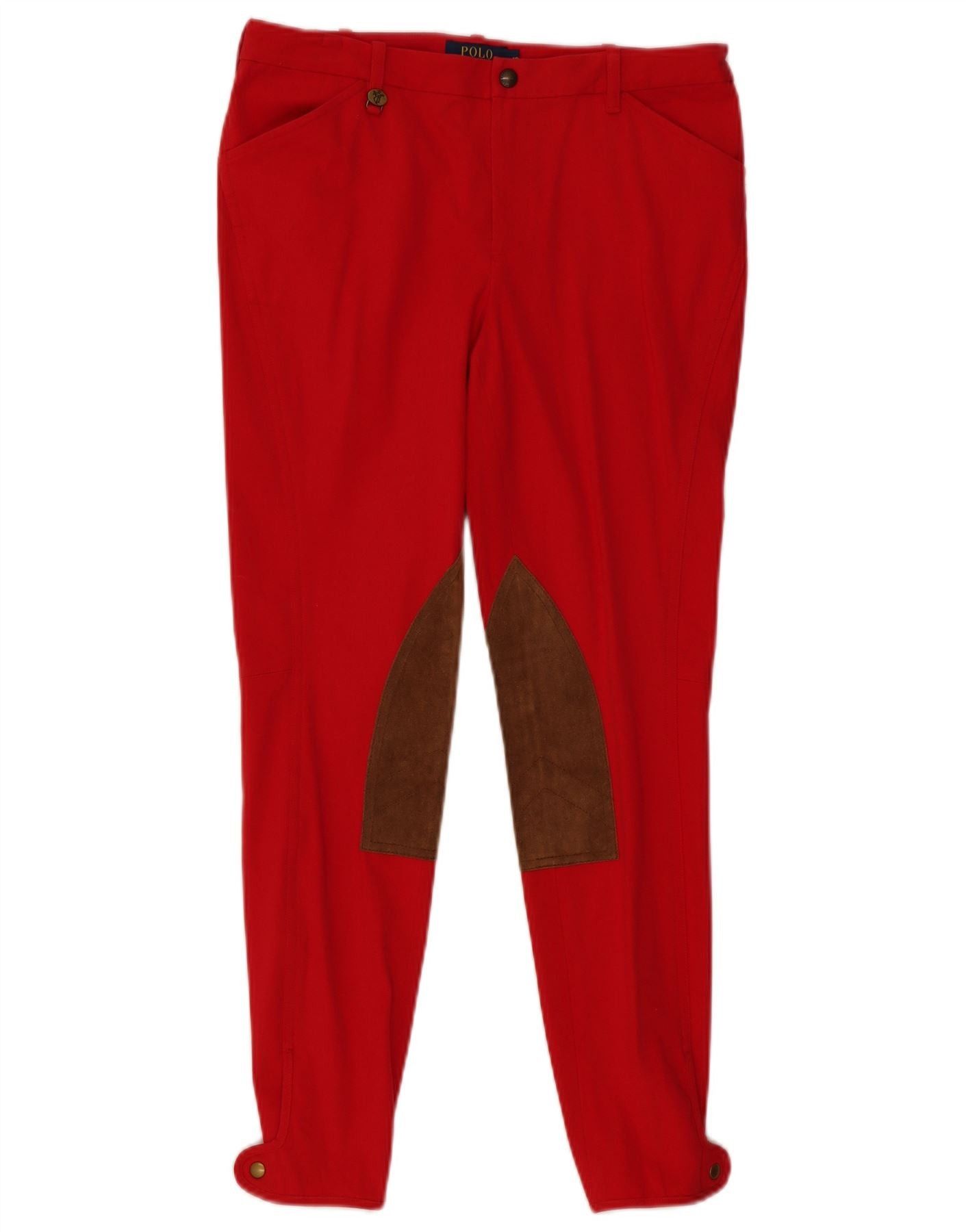 Polo Ralph Lauren Womens Casual Trousers US 10 Large W32 L28 Red Size 28" / US 6 / IT 42 - 1 Thumbnail