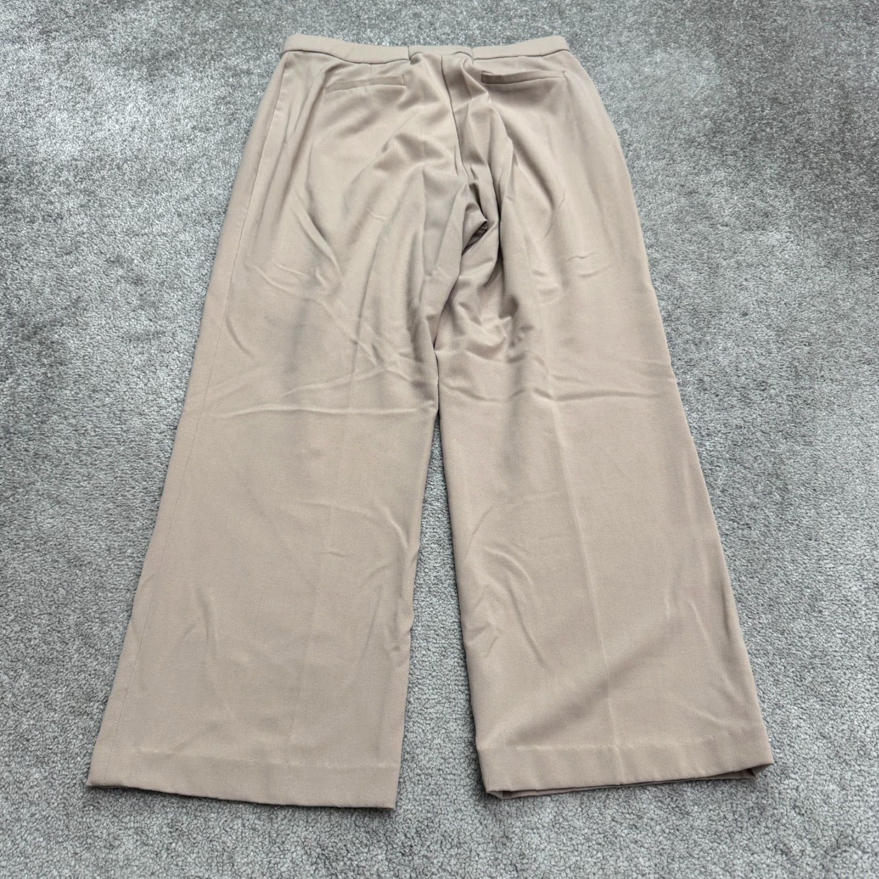 Coldwater Creek Coldwater Creek Wide Leg High Rise Trouser Pants Beige 14 31x27.5 Work Womens Size 36" / US 14 / IT 50 - 2 Thumbnail