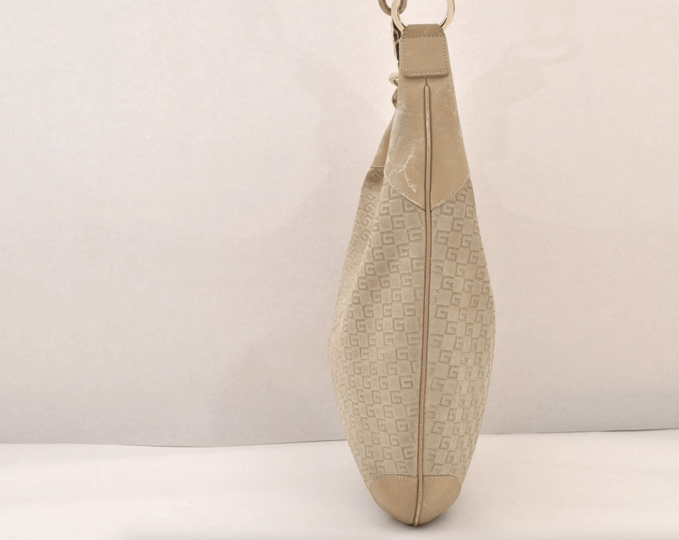 Gucci Gucci GG suede beige hobo leather bag Size ONE SIZE - 3 Thumbnail