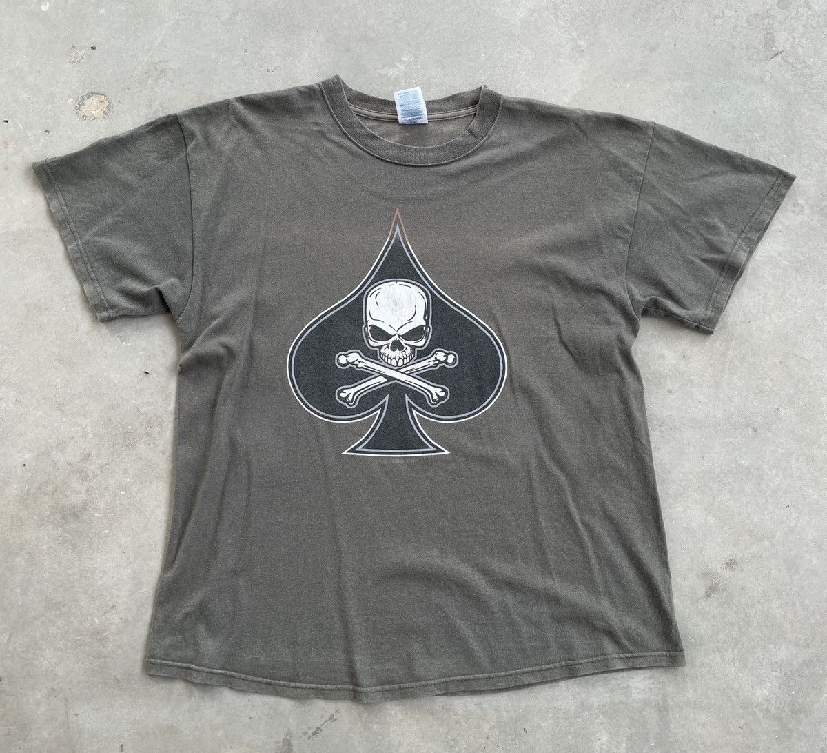 Delta × Vintage VINTAGE BLACK IN TATTOO SKULL SUNFADED TEE Size US L / EU 52-54 / 3 - 1 Thumbnail
