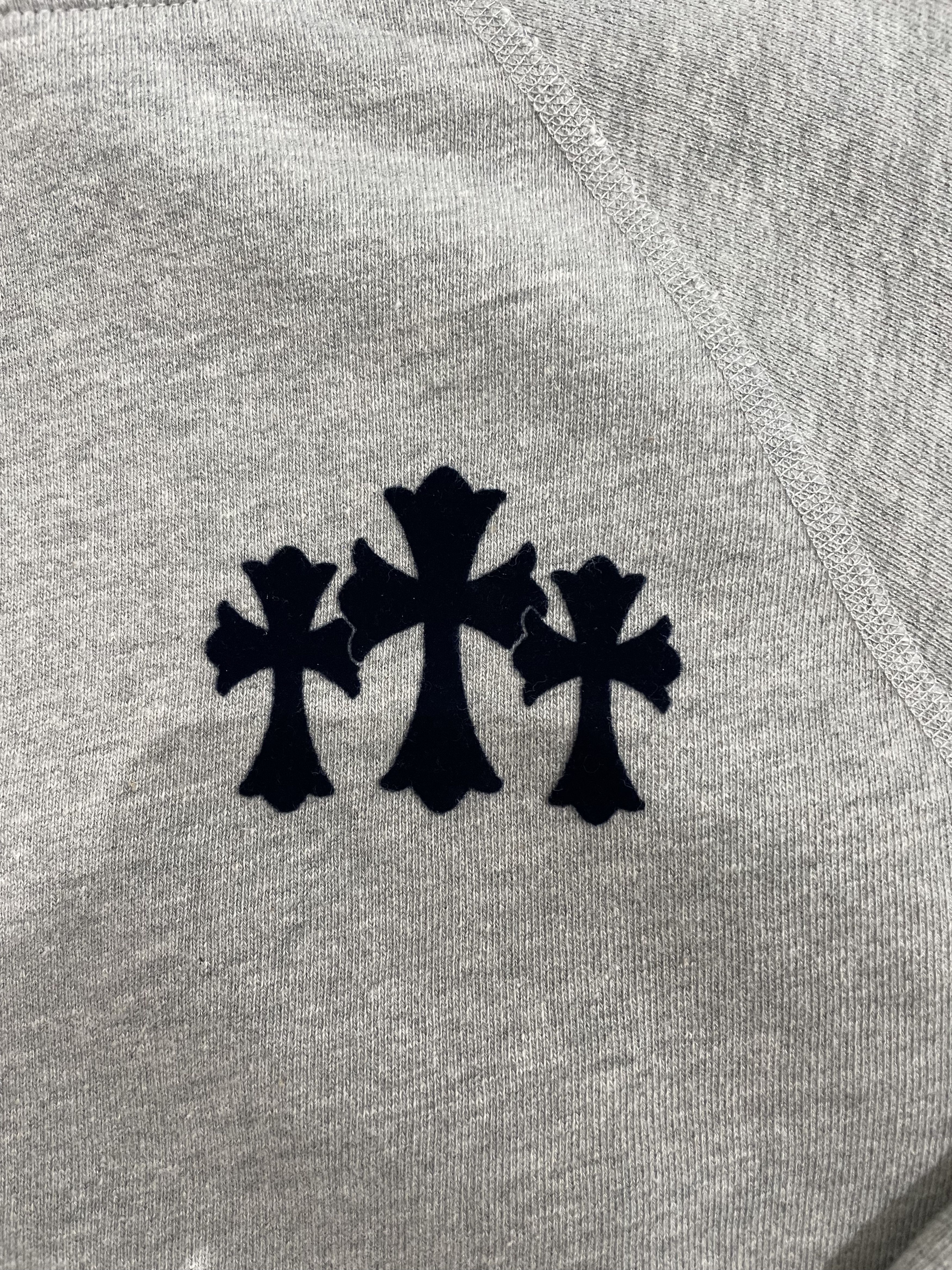 Chrome Hearts Chrome Hearts Triple Cross CH Letter Grey Sweatshirt Size XS / US 0-2 / IT 36-38 - 5 Thumbnail