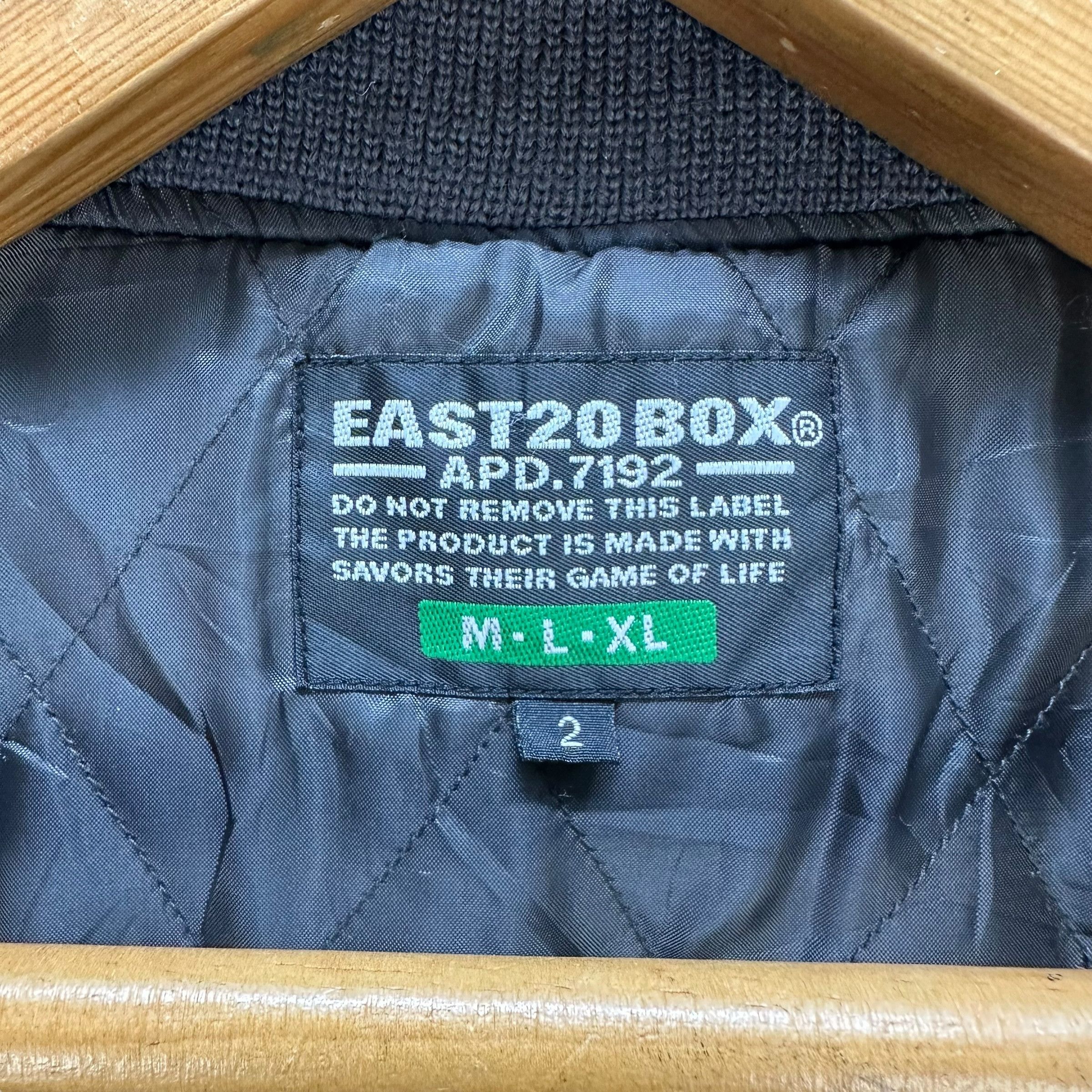 Japanese Brand East Twenty Box Spellout Logo Wool Varsity Jacket #A27-0630 Size US M / EU 48-50 / 2 - 8 Thumbnail