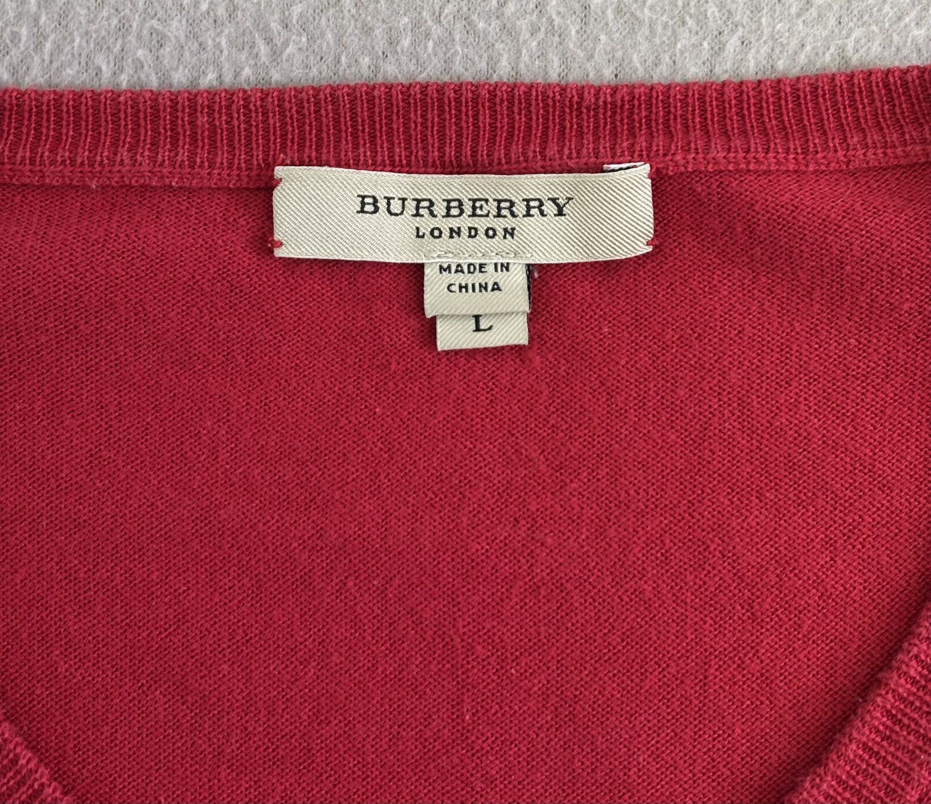 Burberry Burberry Red cardigan Large Size L / US 10 / IT 46 - 11 Thumbnail
