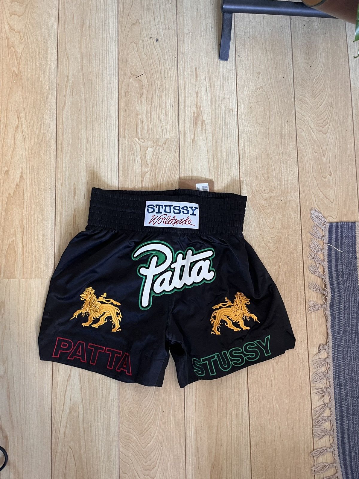 Patta × Stussy Patta x Stüssy Boxing Shorts Black - Size L | Grailed