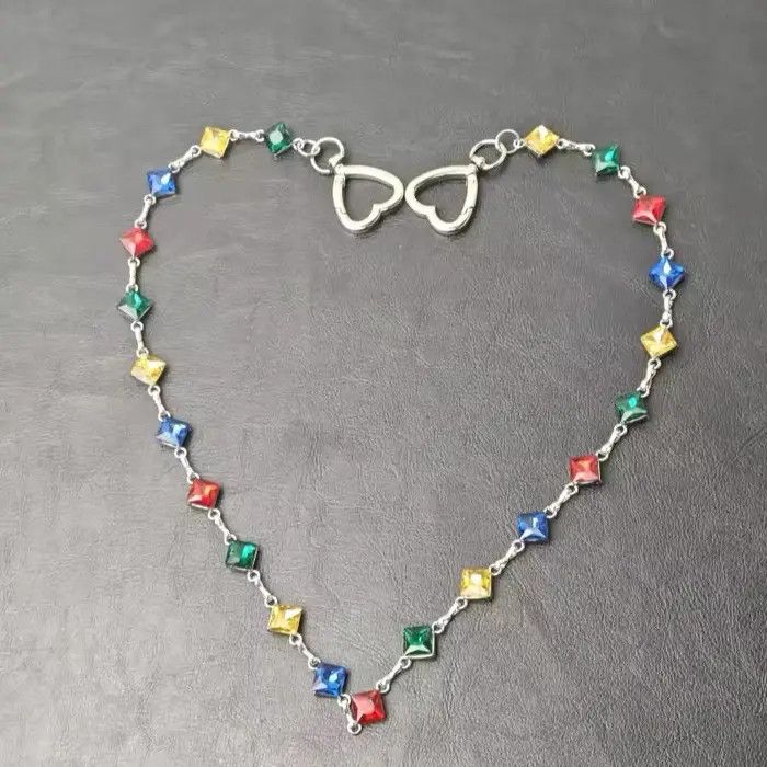 Jewelry Colorful Agate Rhineston Waist Pants Chain Size ONE SIZE - 5 Thumbnail