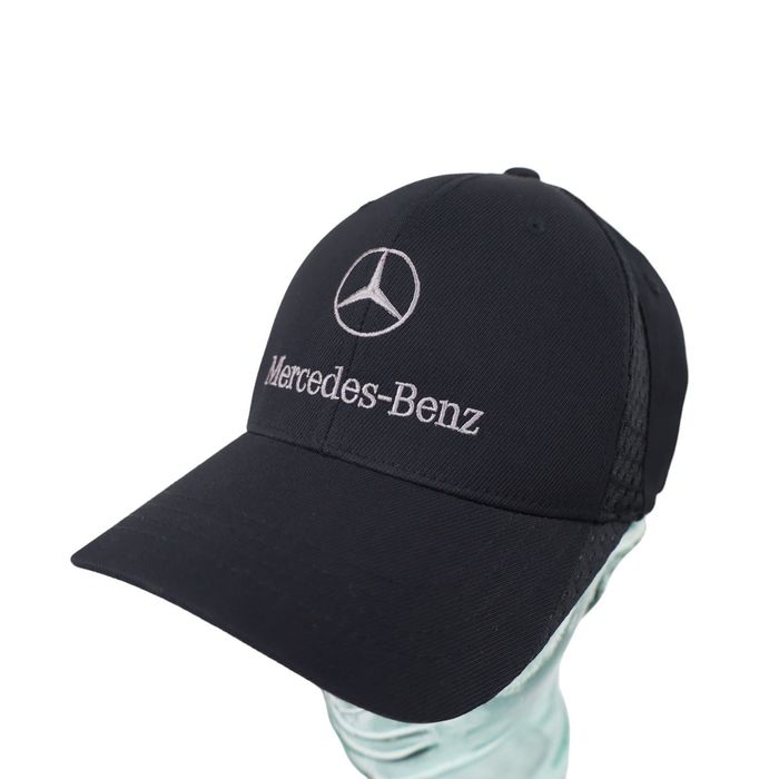 Mercedes Benz Authentic Mercedes-Benz Logo Spellout Fitted Hat | Grailed