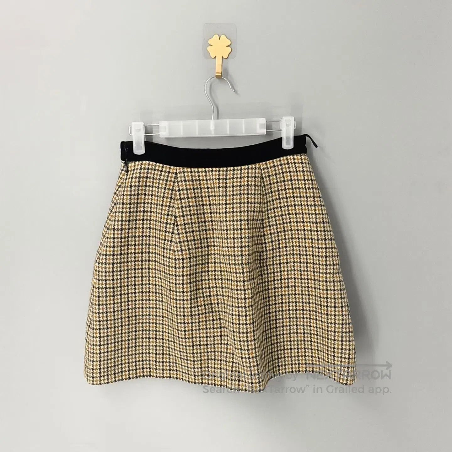 Miu Miu Miu Miu Lambswool Houndstooth Skirt| Size M / US 6-8 / IT 42-44 - 2 Thumbnail