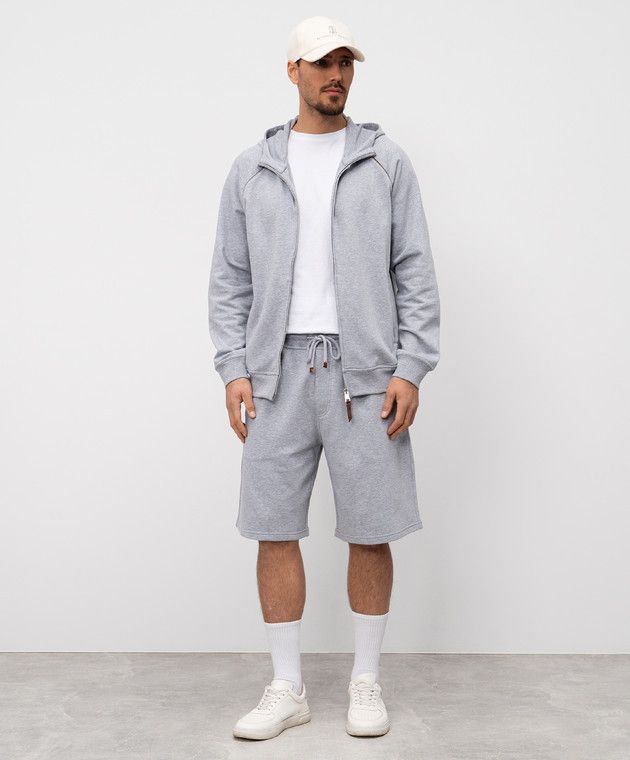 Brunello Cucinelli o1y0526 Short in Light Gray Size US 32 / EU 48 - 5 Thumbnail
