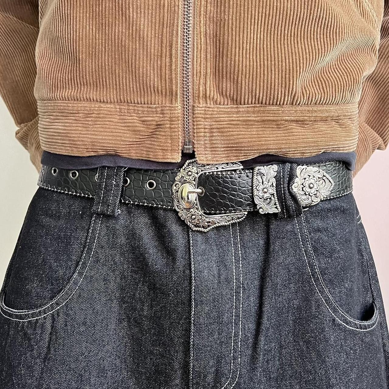 Cowboy Equipment × Vintage vintage style american western silver snakeskin boho belt Size ONE SIZE - 6 Thumbnail