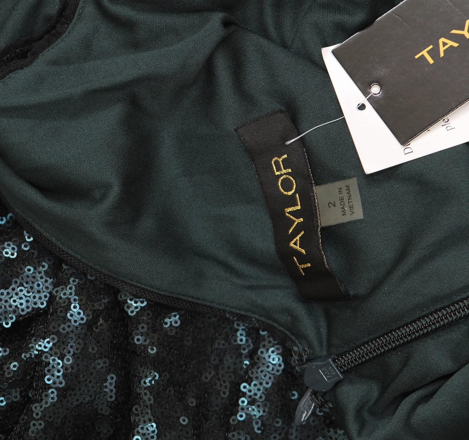 Ann Taylor Nwt Taylor Sequin Cinched Waist Gown Dress Bottle Green 2 Size XS / US 0-2 / IT 36-38 - 5 Thumbnail