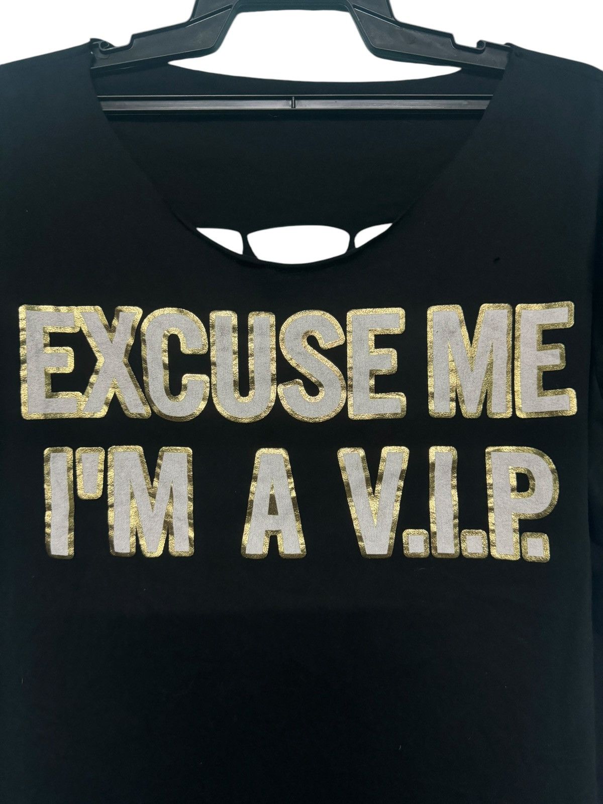 Japanese Brand 💥RARE PUNK DESIGN TRIANGLE CUT EXCUSE ME I’M A VIP SHIRT Size M / US 6-8 / IT 42-44 - 4 Thumbnail