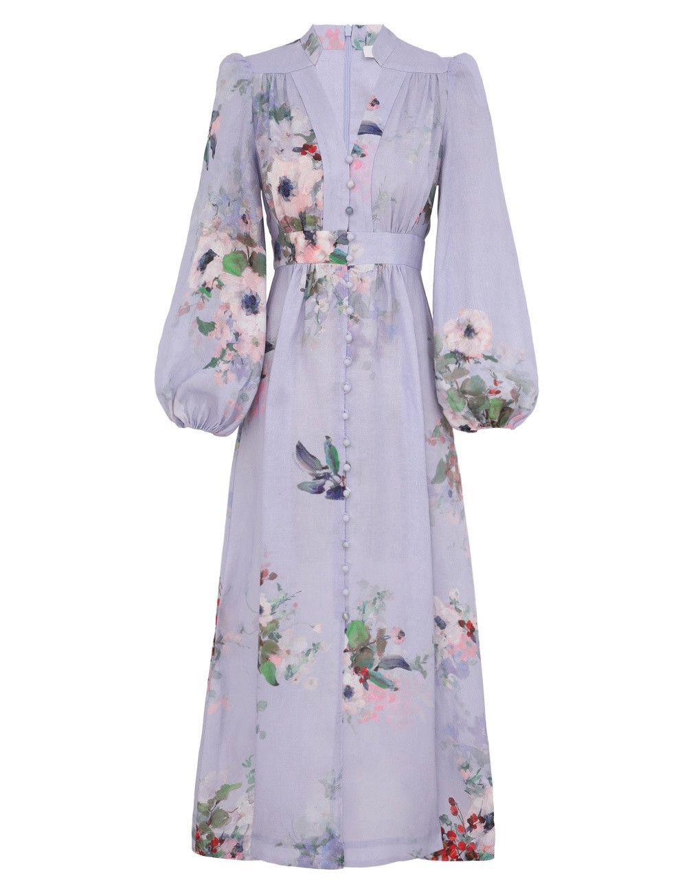 oc11z0126 Everley Plunge Midi Dress in Multicolor