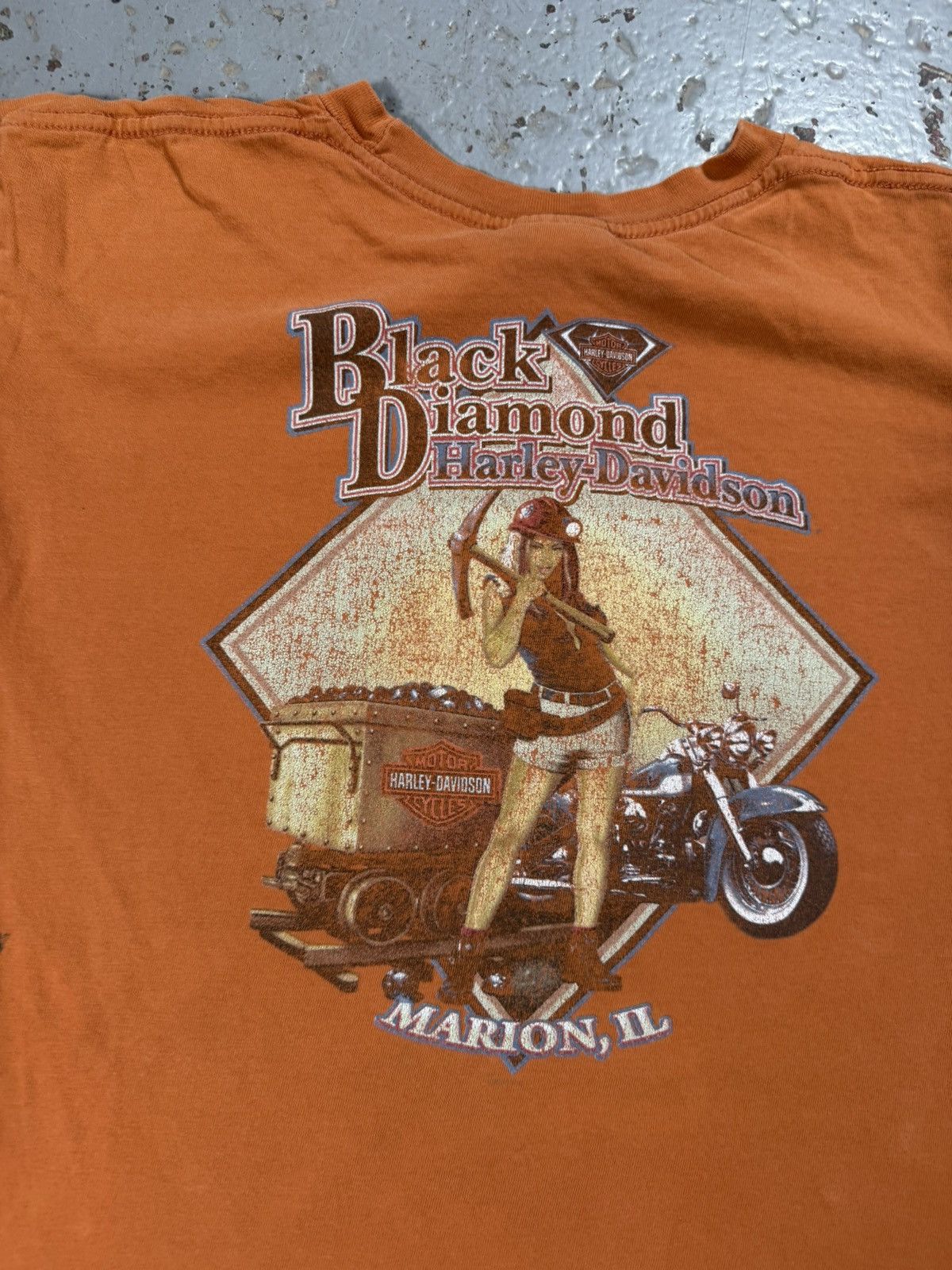 Harley Davidson Vintage Burnt Orange Harley Davidson Black Diamond Ges Size US L / EU 52-54 / 3 - 5 Thumbnail