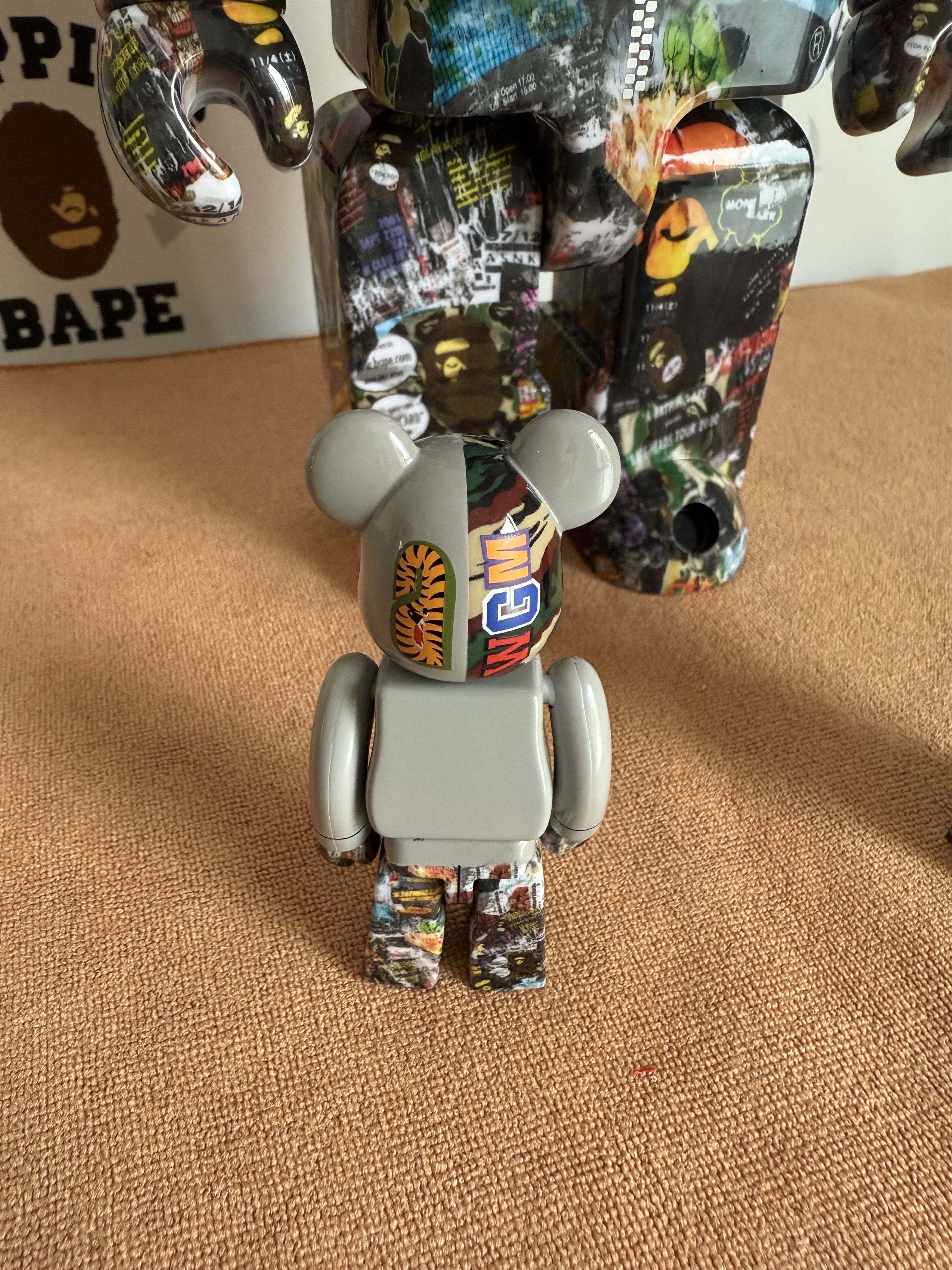Bape BAPE X MEDICOM LEGACY CAMO SHARK BE@RBRICK 100%&400% Size ONE SIZE - 10 Thumbnail