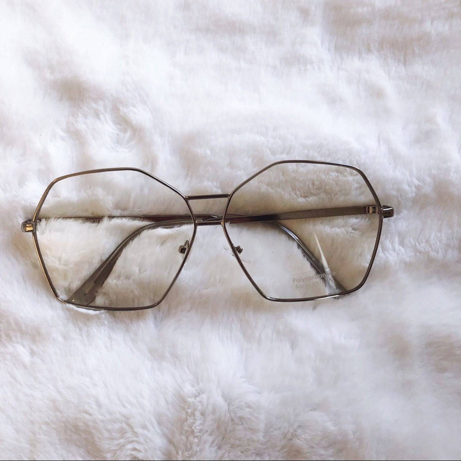 Other Peyton Silver Hexagon Clear Sunglasses Size ONE SIZE - 2 Thumbnail