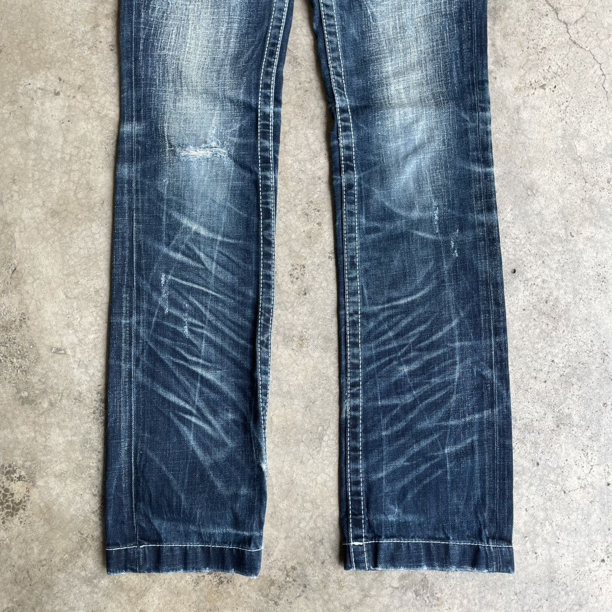 Japanese Brand 🔥🇯🇵Vintage Lolita Stoned Washed Women Denim Jeans Size 29" - 3 Thumbnail