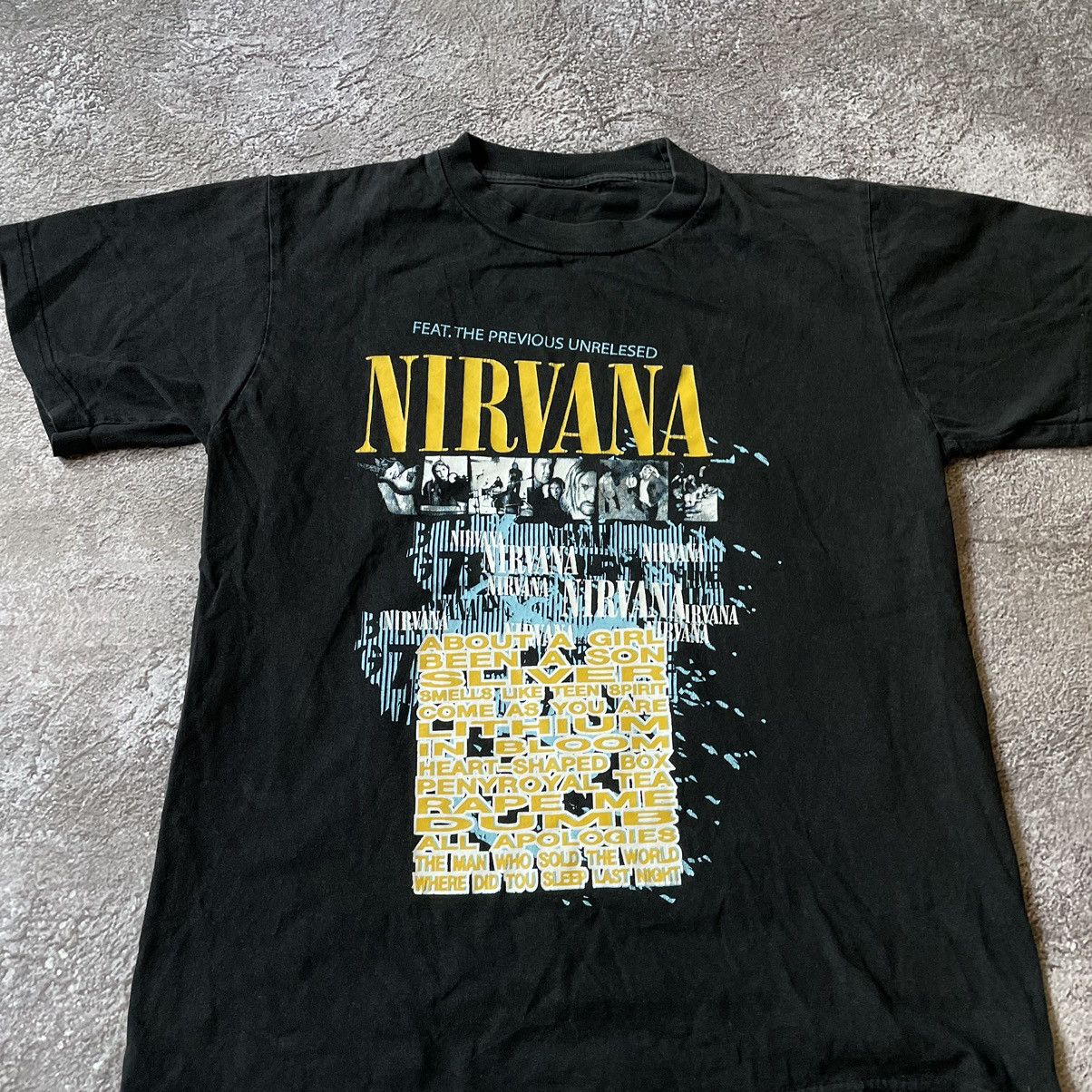 Vintage Vintage 90s Nirvana Graphic Tee Sun Faded Grunge Baggy M Size US M / EU 48-50 / 2 - 5 Thumbnail