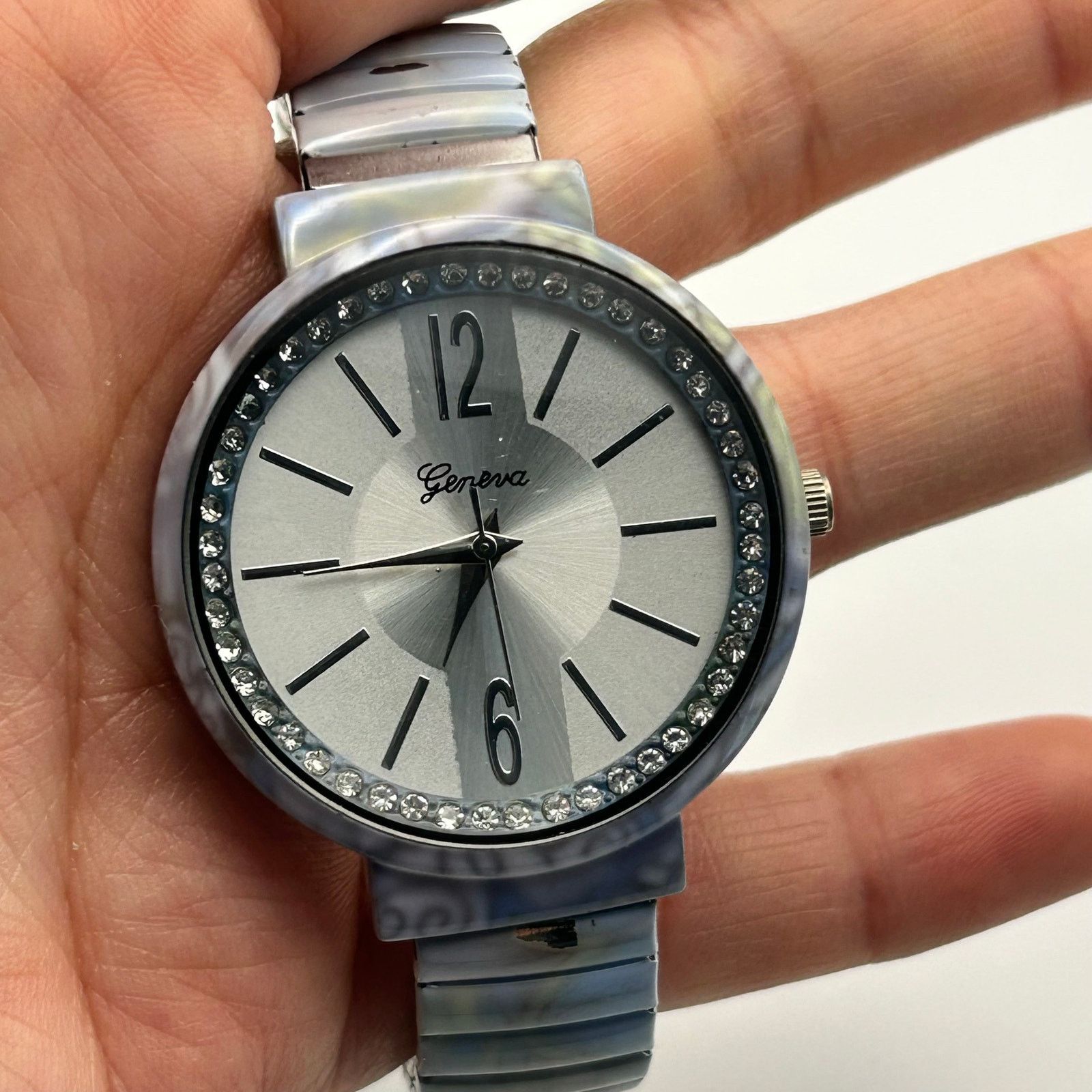Geneva Geneva Pastel Iridescent Watch with Crystal-accented Bezel Size ONE SIZE - 7 Thumbnail