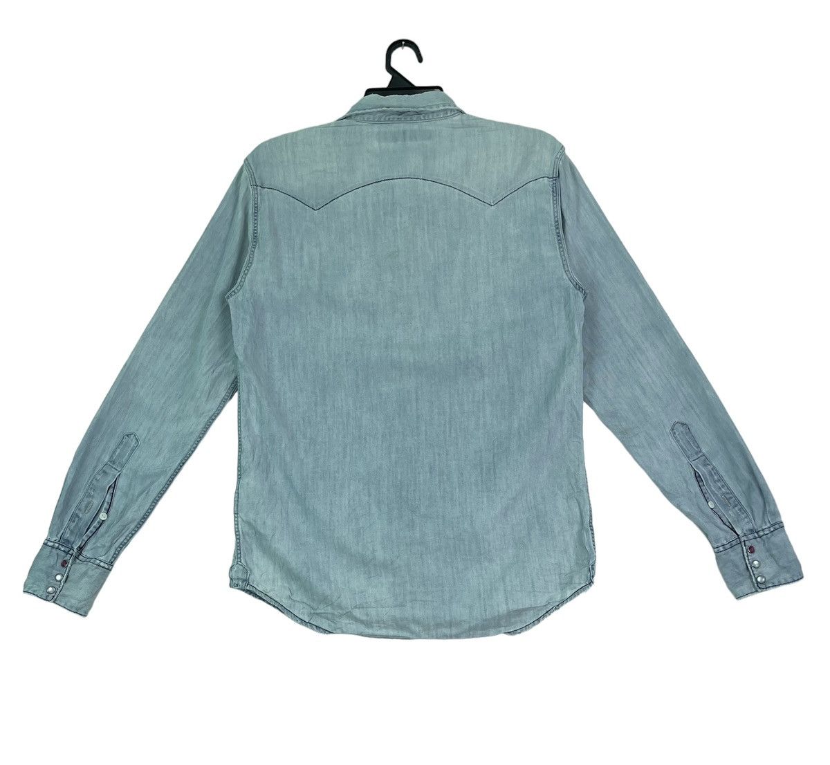 Replay REPLAY distressed design light blue denim cotton shirts Size US M / EU 48-50 / 2 - 5 Thumbnail