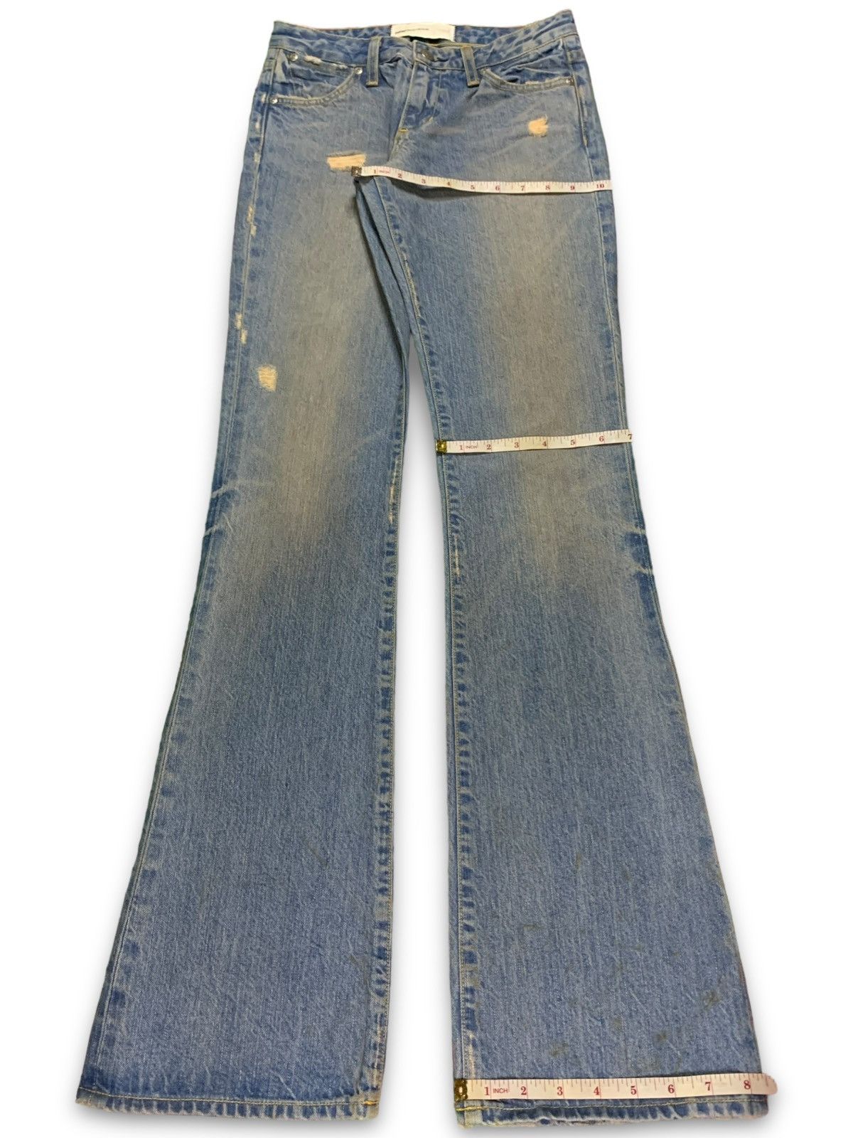 Paper Denim & Cloth Vintage USA Paper Denim & Cloth Distressed Flare Jeans Size 27" / US 4 / IT 40 - 13 Thumbnail