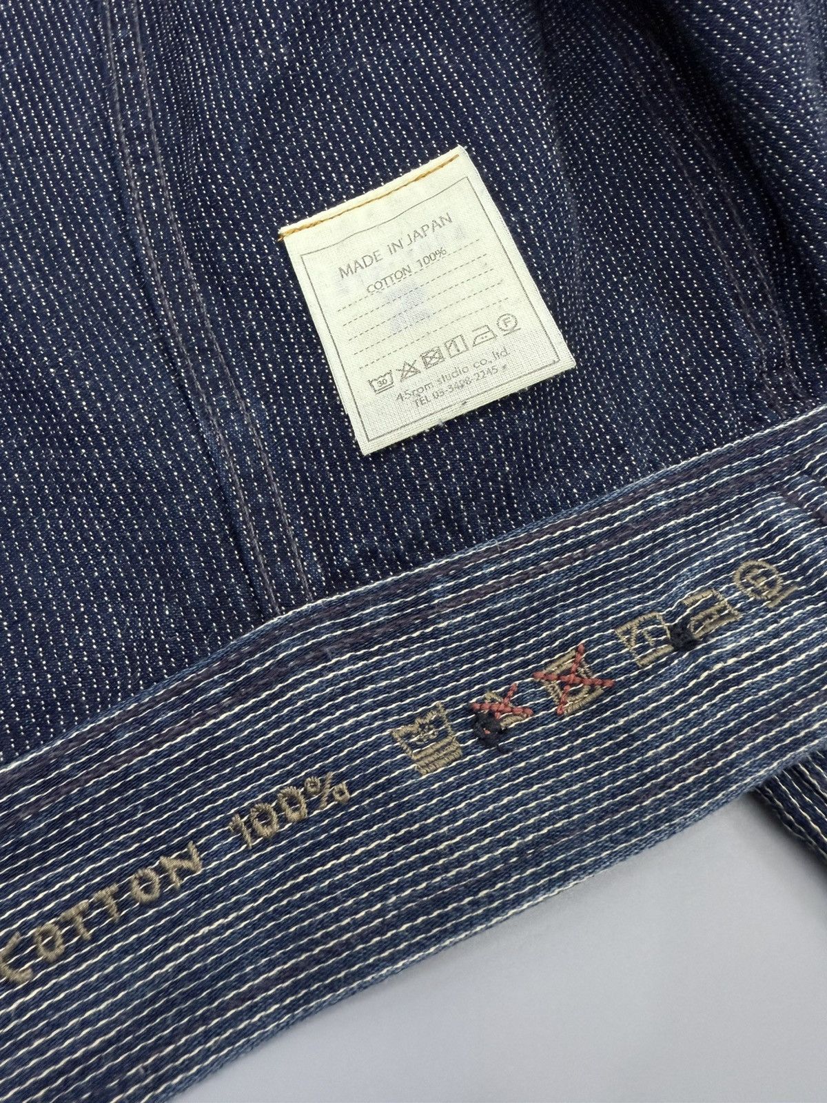 45rpm Vintage 45RPM Wabash Pinstripe Indigo Trucker Denim Jacket Size US M / EU 48-50 / 2 - 5 Thumbnail